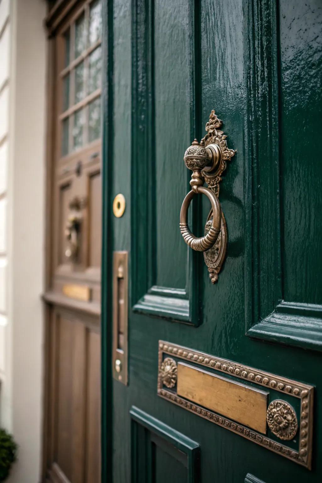 Ornamental embellishments add a dash of character to the entryway.