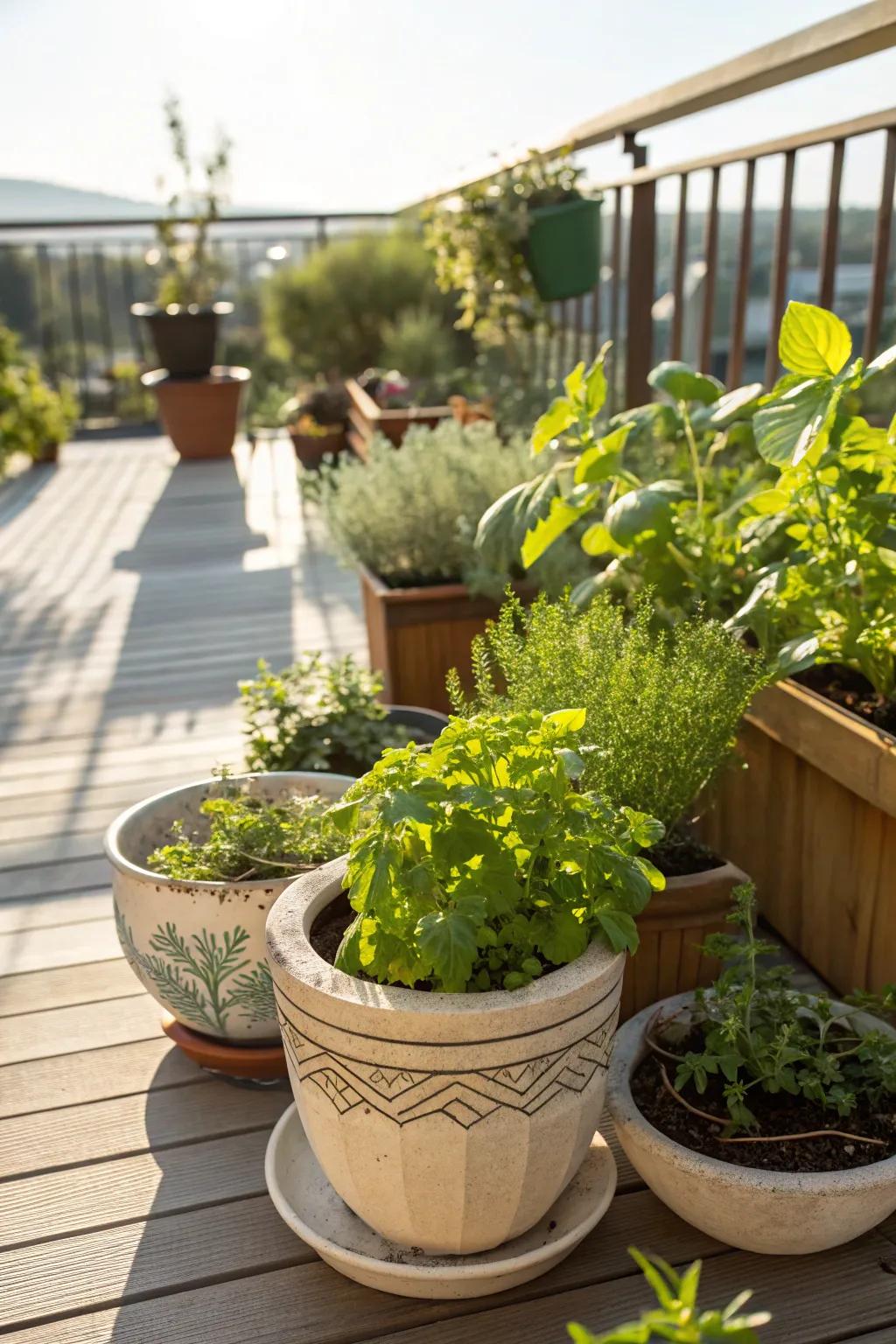 Enjoy the versatility of diverse container gardening.