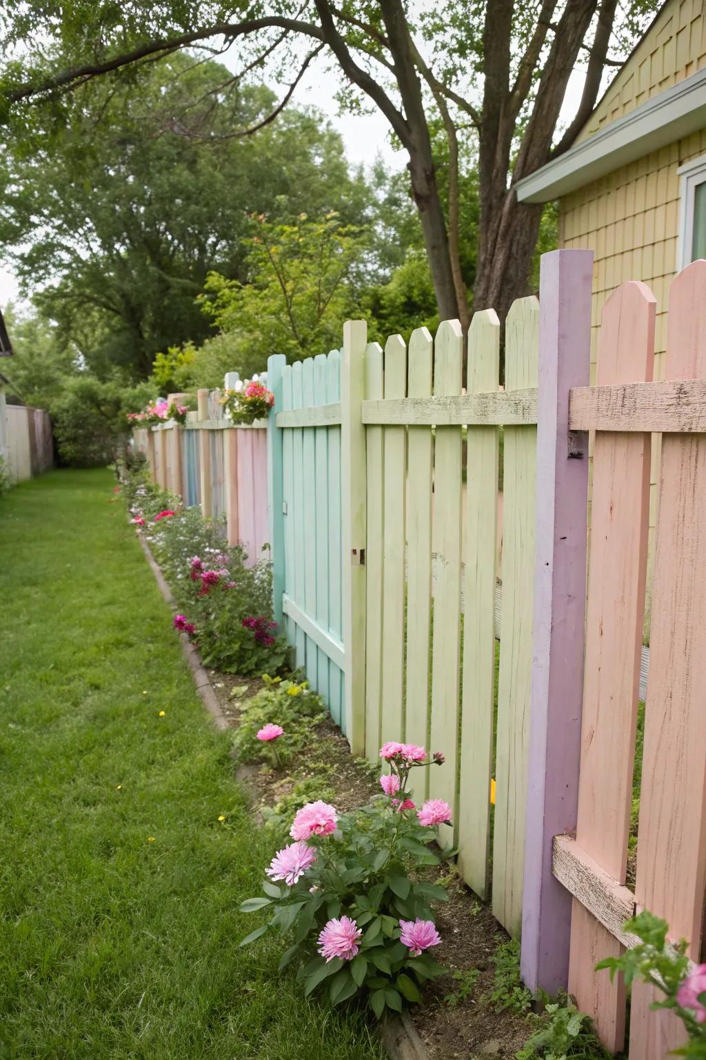 Brighten your area with a splash of color on your fence.