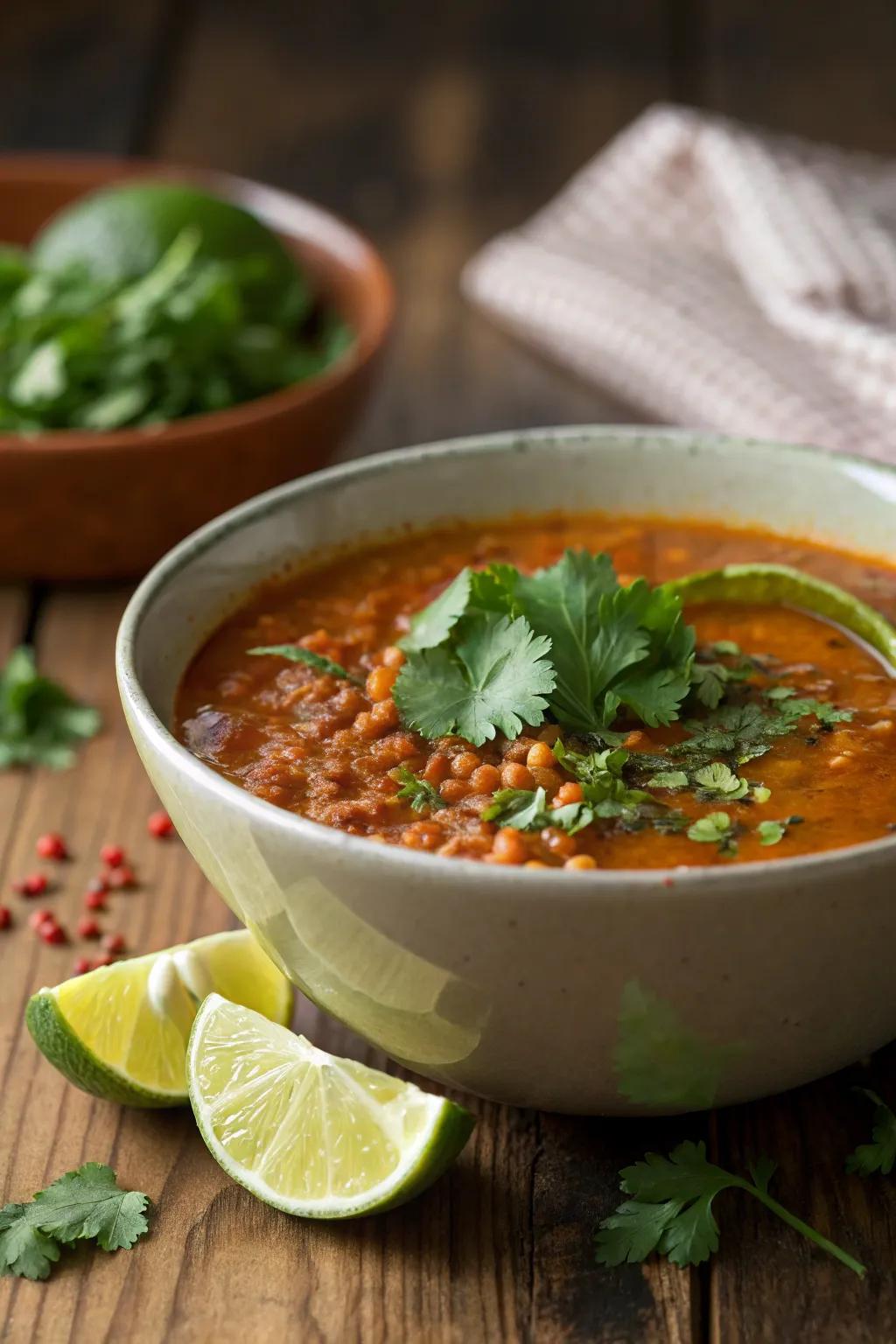 A comforting bowl of seasoned bean broth, the perfect prelude to your Diwali dinner.