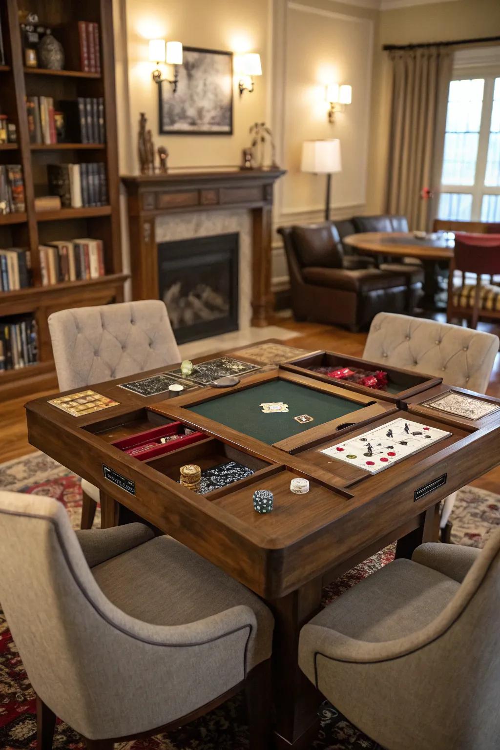 Player stations ensure everything you need is always within reach.