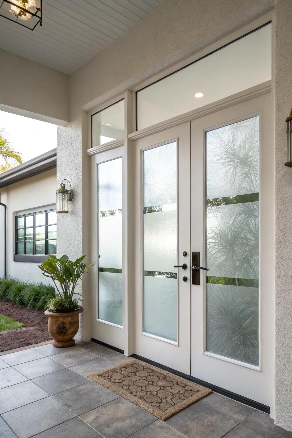 Craft a clouded glass look to enhance your door windows using this straightforward DIY venture.