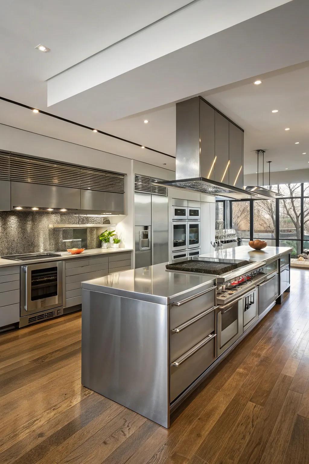 A dual island kitchen that masterfully combines functionality with style.