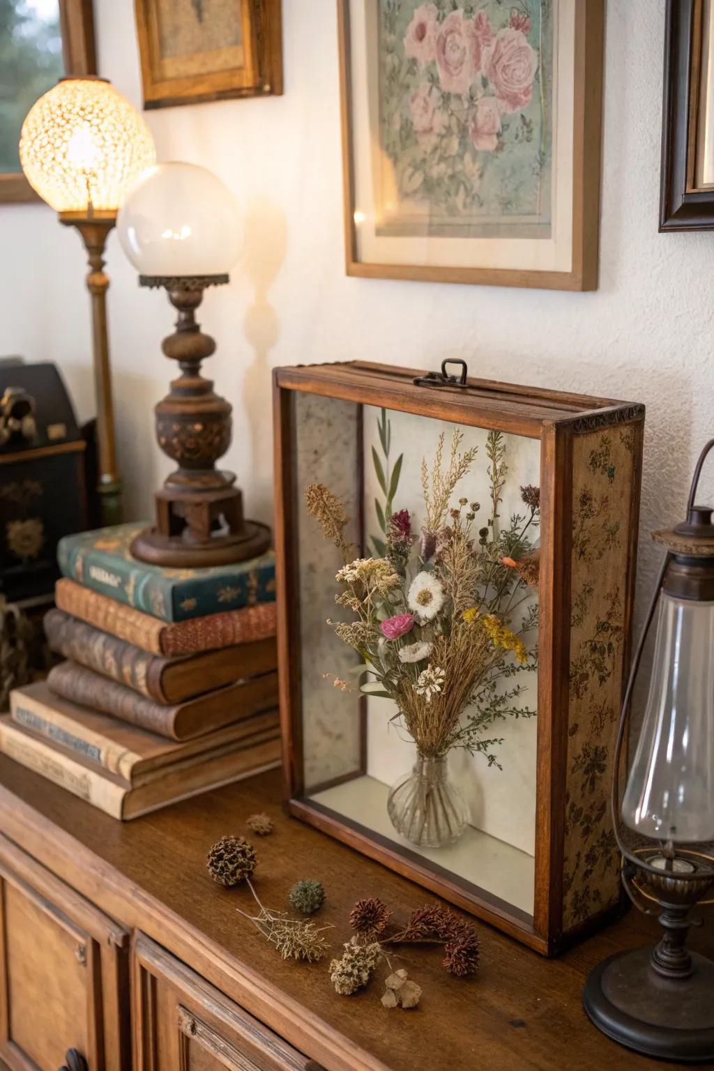 Capture the charm of the past with an old-fashioned memory box.