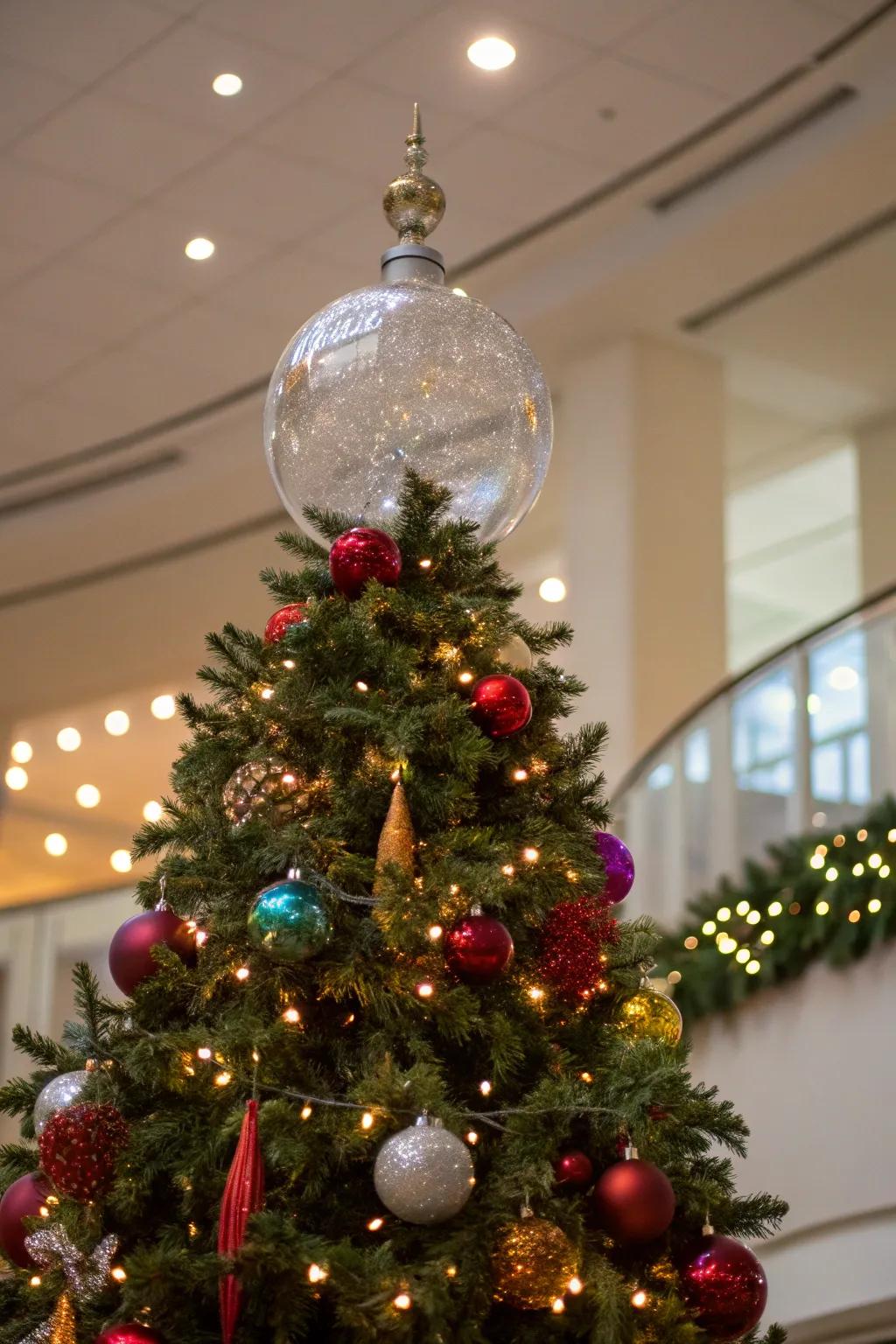 Crystal ornaments amplify sophistication through their subtle shimmer.