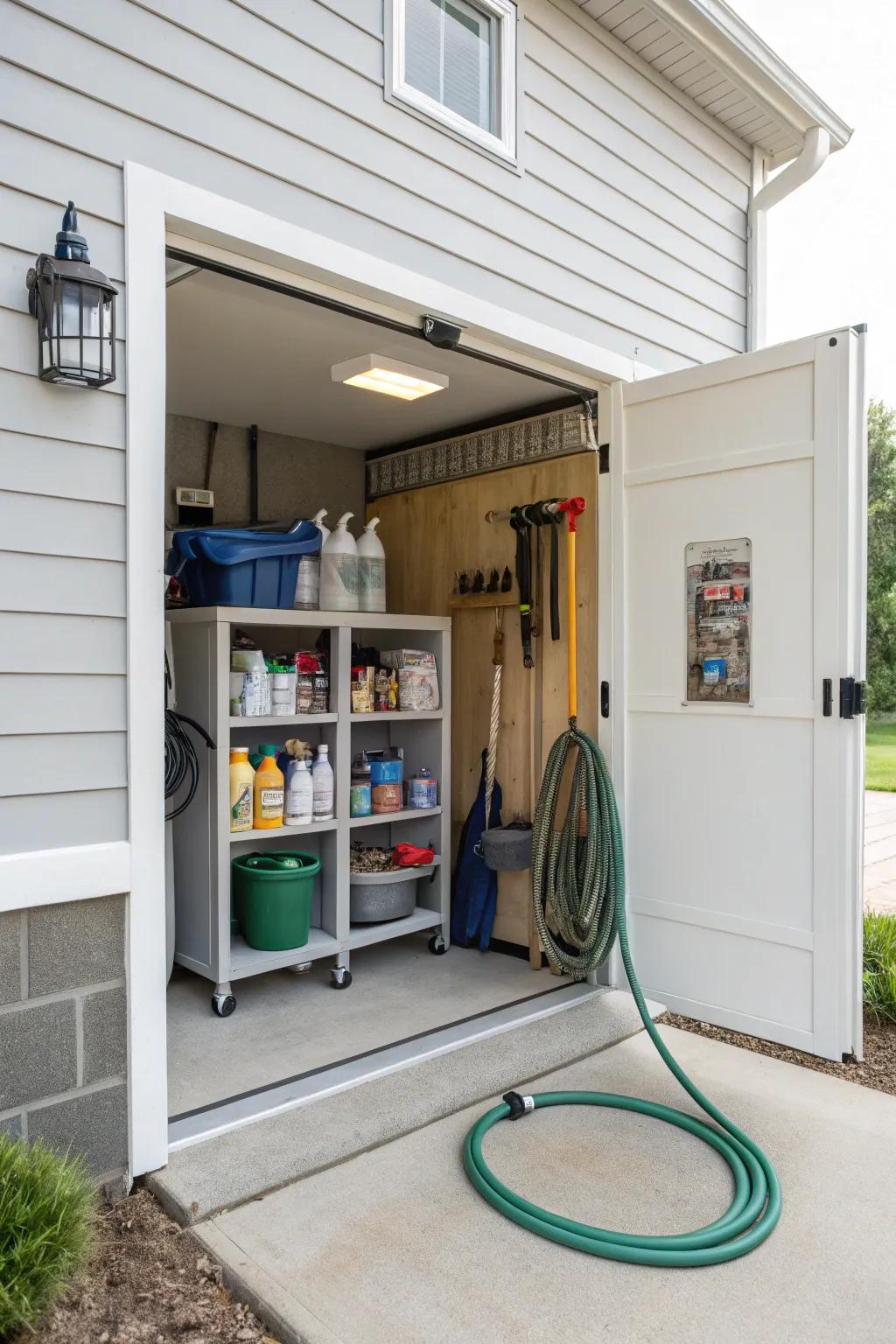 A pet station keeps your furry friends and your house clean.