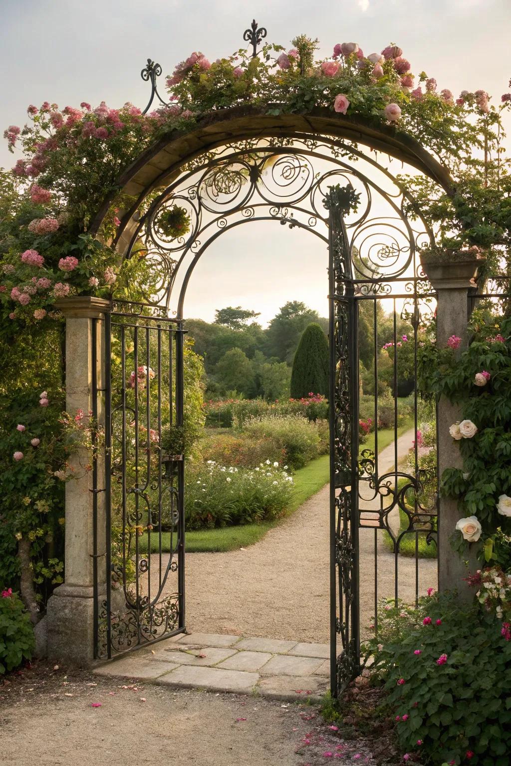 Sophistication embodied in a remarkable curved gate.