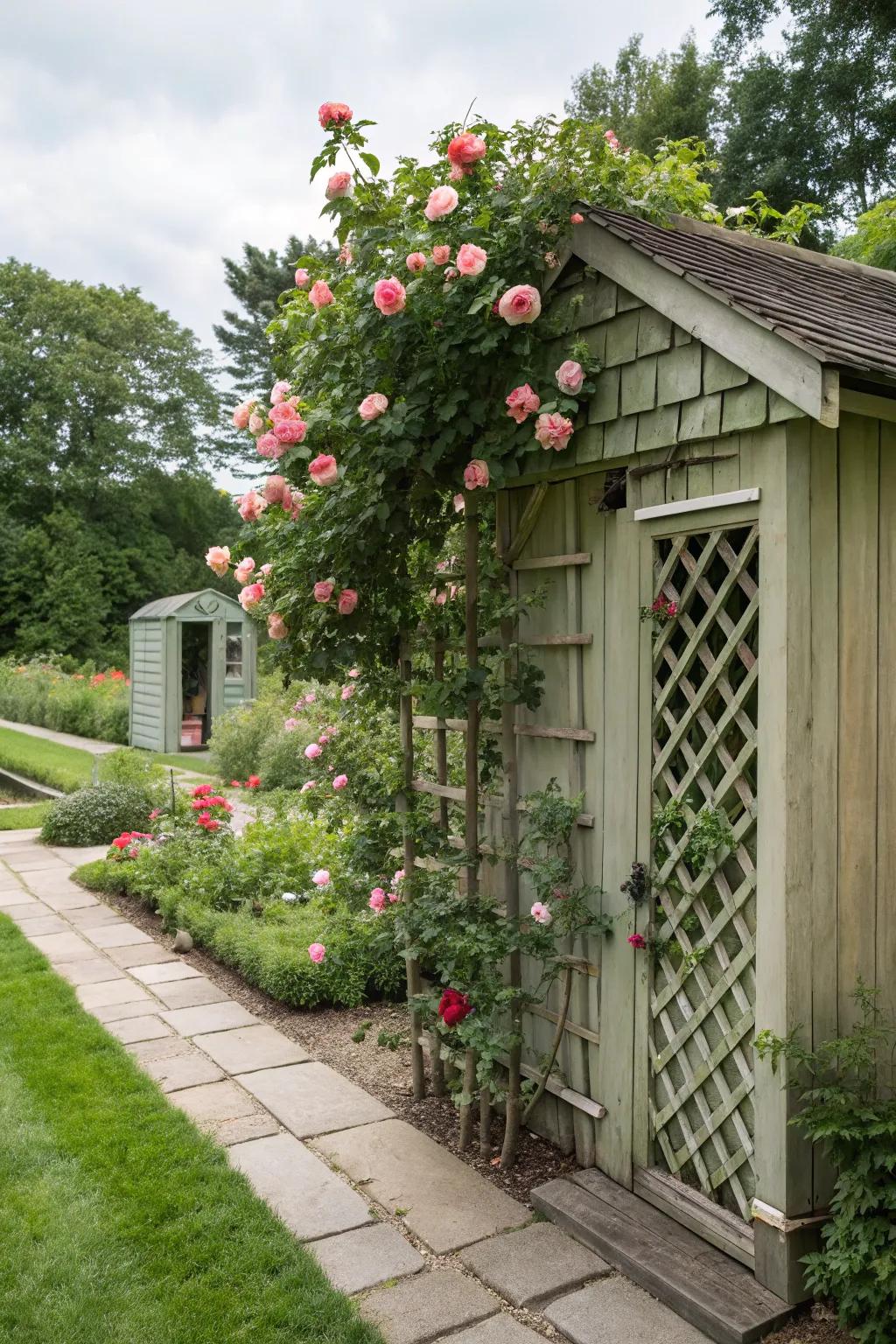 A trellis imparts an air of sophistication and enchantment.