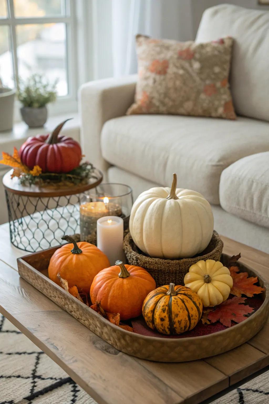 Pumpkins stand as essential fall embellishments that introduce a festive atmosphere to your abode.