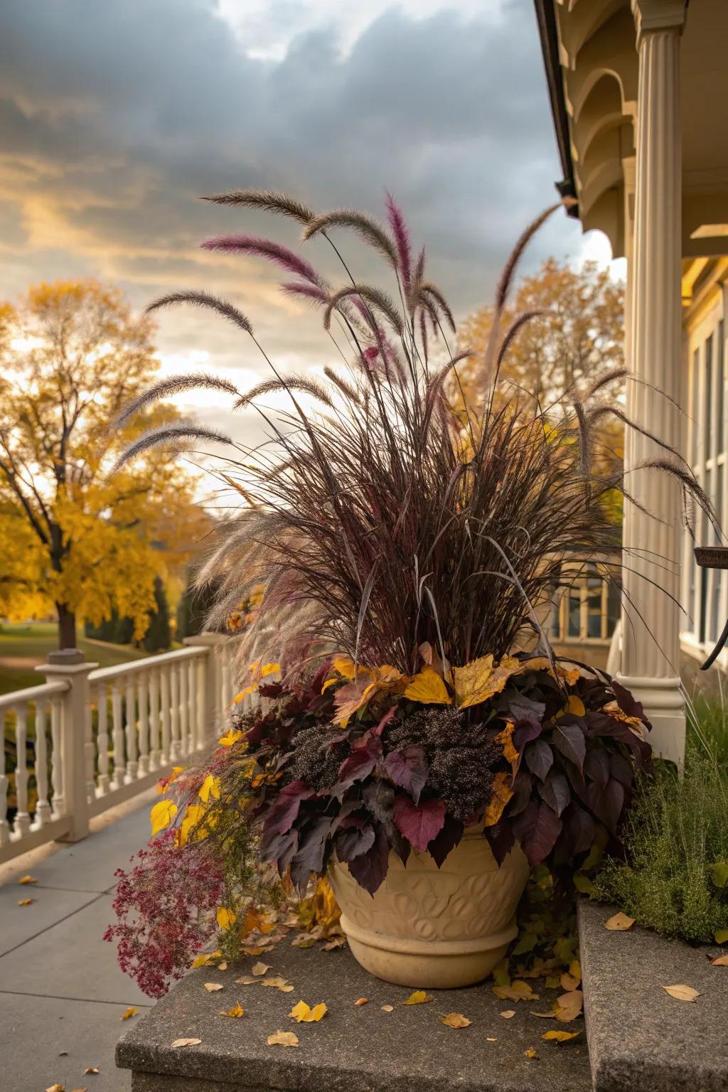 Sophisticated mulberries add dimension to autumn arrangements.