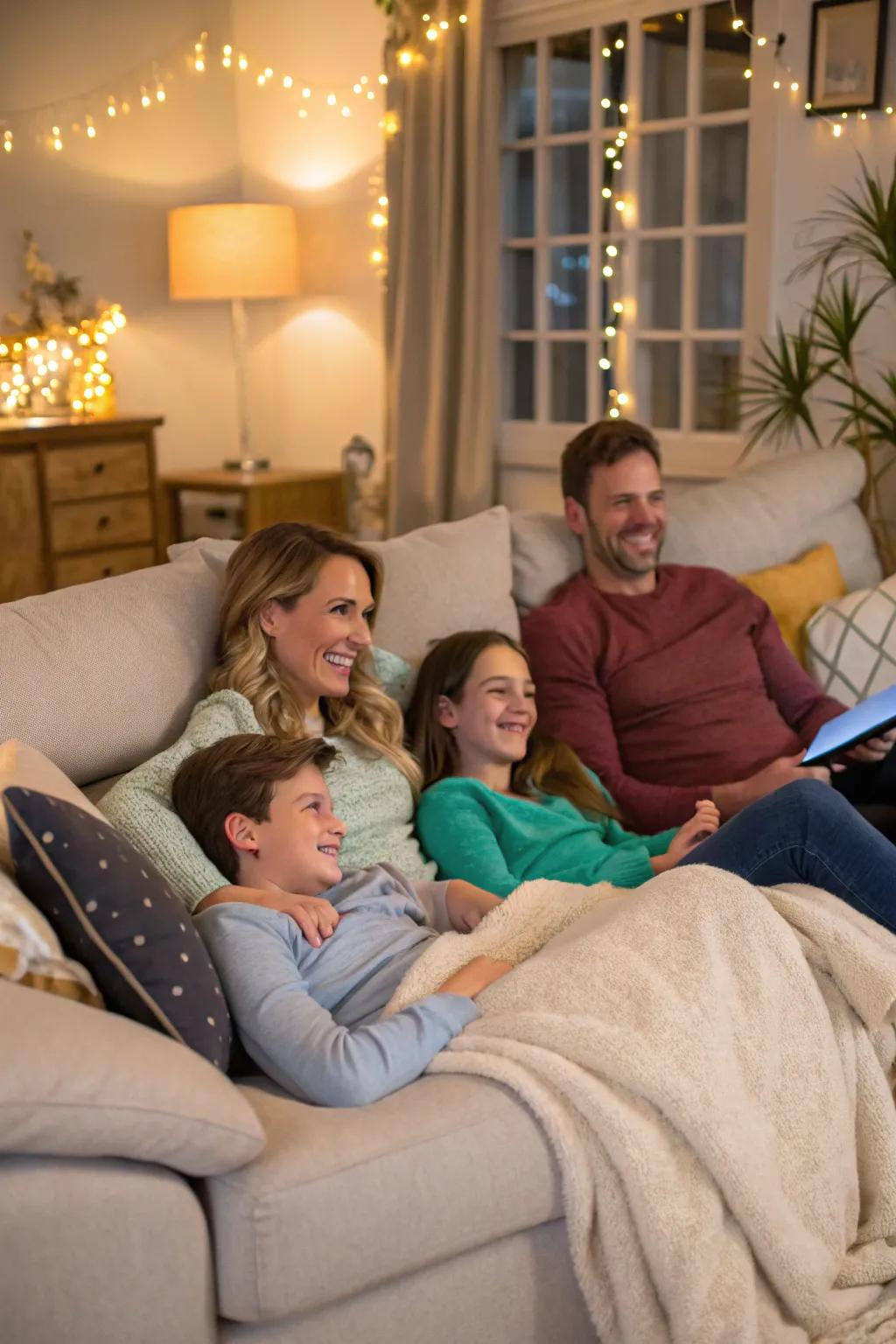 Capture the joy of relaxation with a family lounge session.