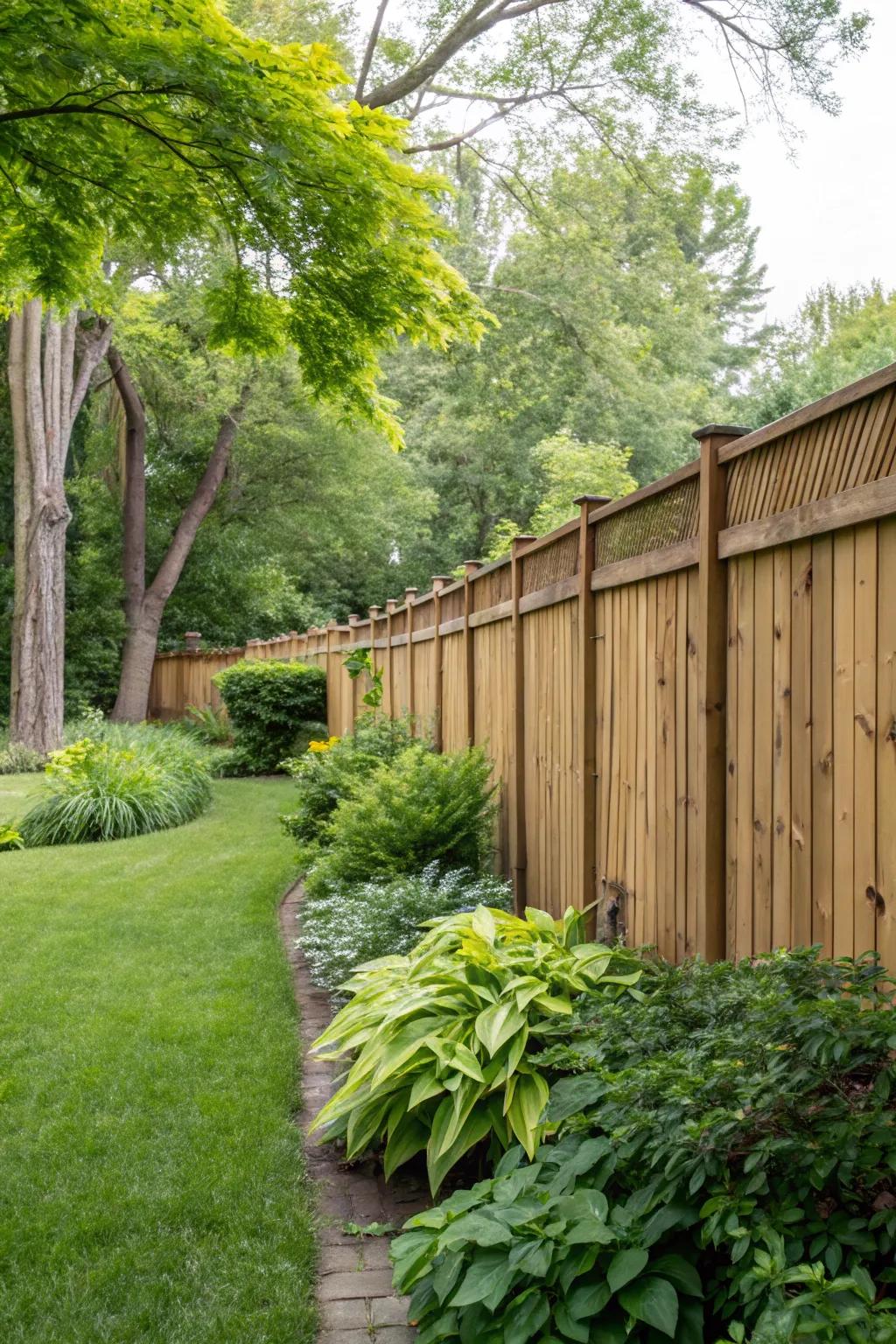 Achieve intimacy with a soaring timber seclusion boundary.