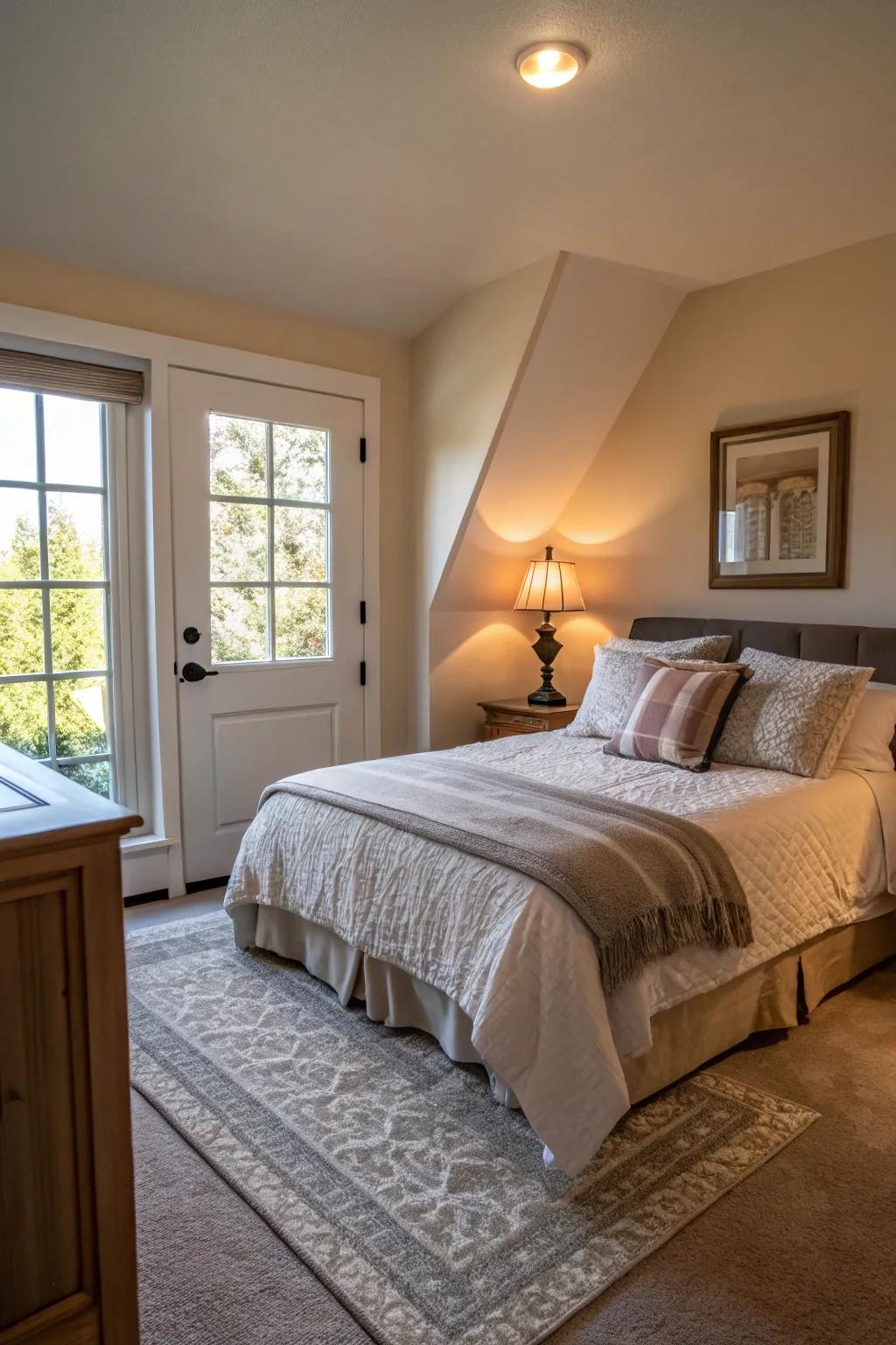 Set up your bed to promote a feeling of control.