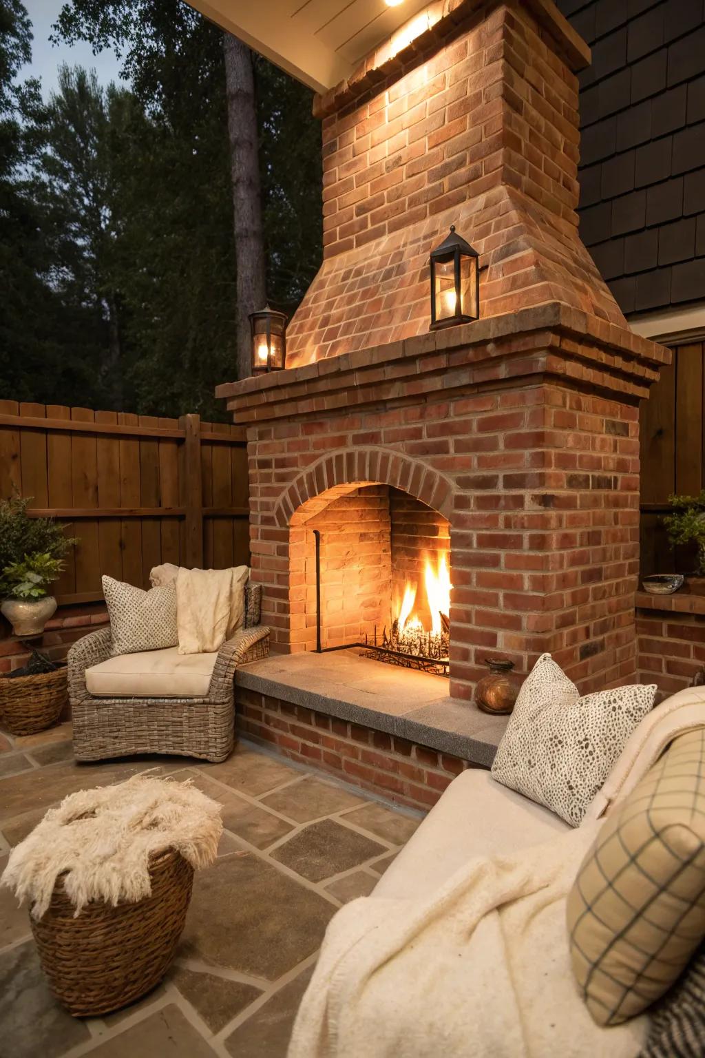 Maximize space with a snug corner fireplace.