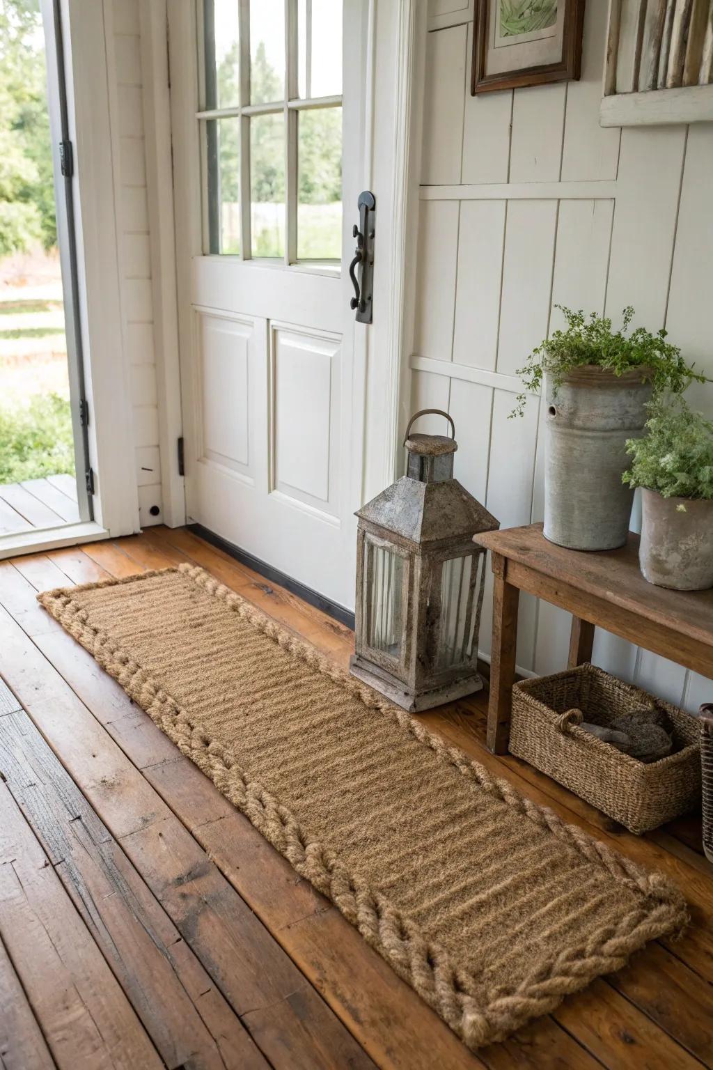 Textured rugs foster an inviting ambiance.