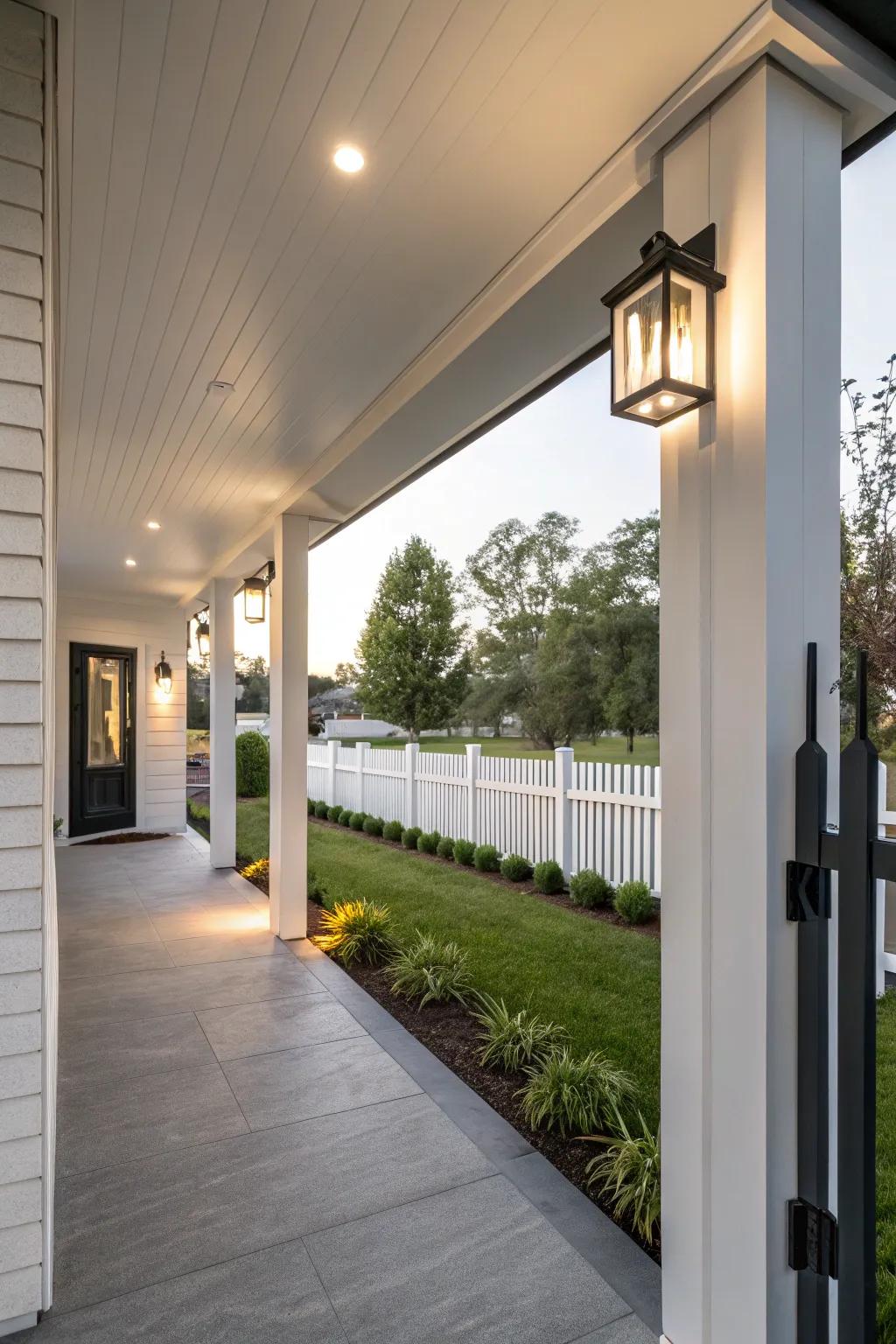 Modern touches enhance a porch’s appearance.