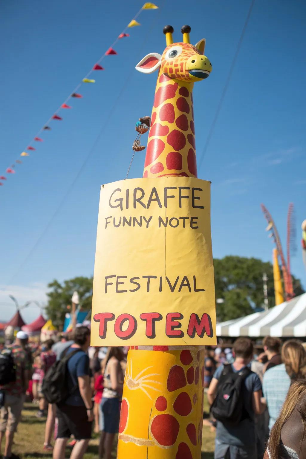 Animal-themed totems add a fun touch to any festival event.