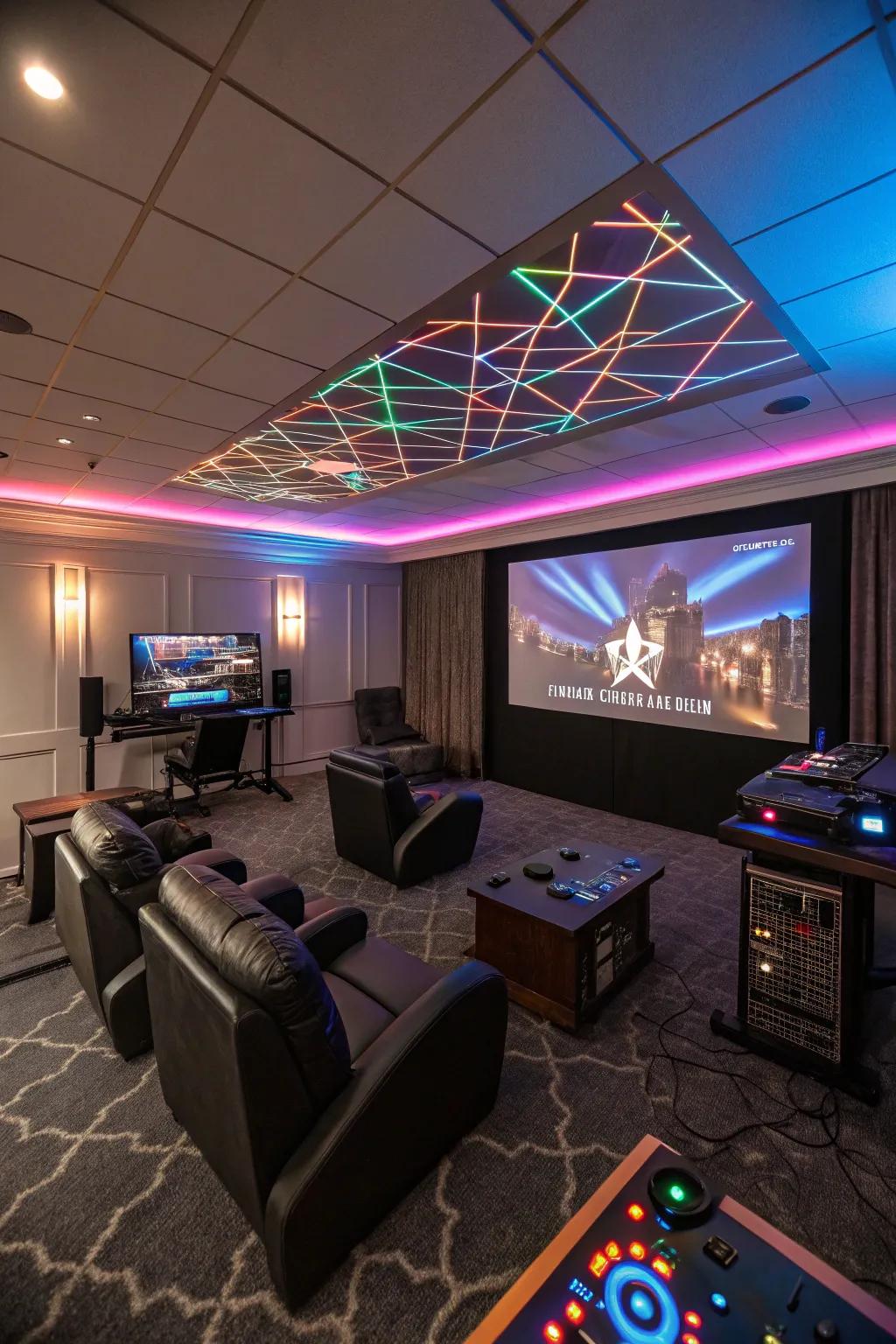 Projection mapping turns your ceiling into a dynamic display.