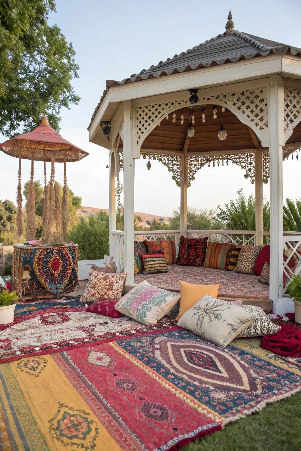 Bohemian decor infuses a burst of color and imagination.