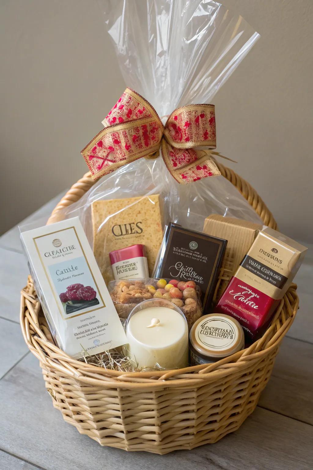 Elevate your gift card presentation with a carefully curated gift basket.