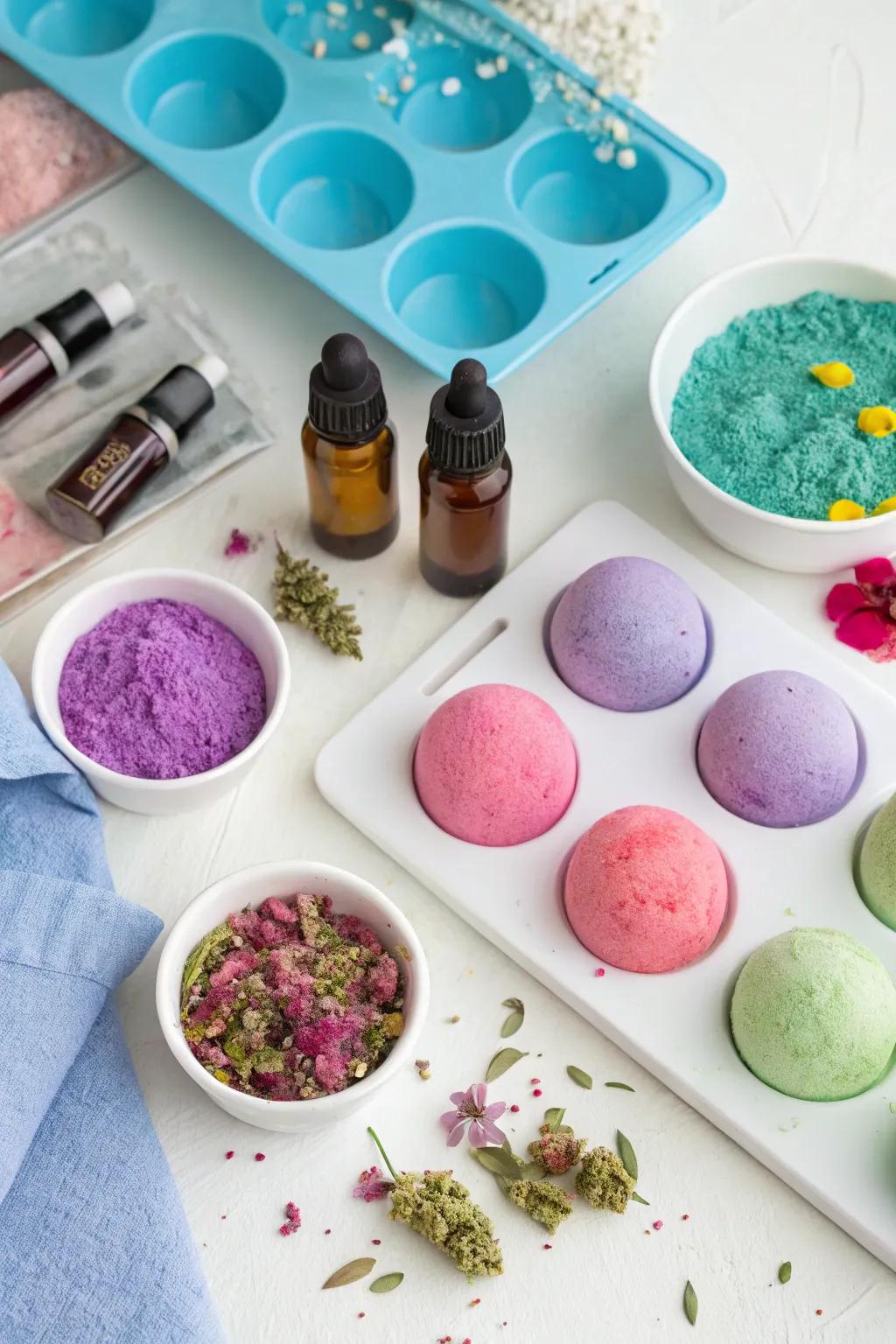 Create your own fizzing bath treats for a fragrant and fun party favor.