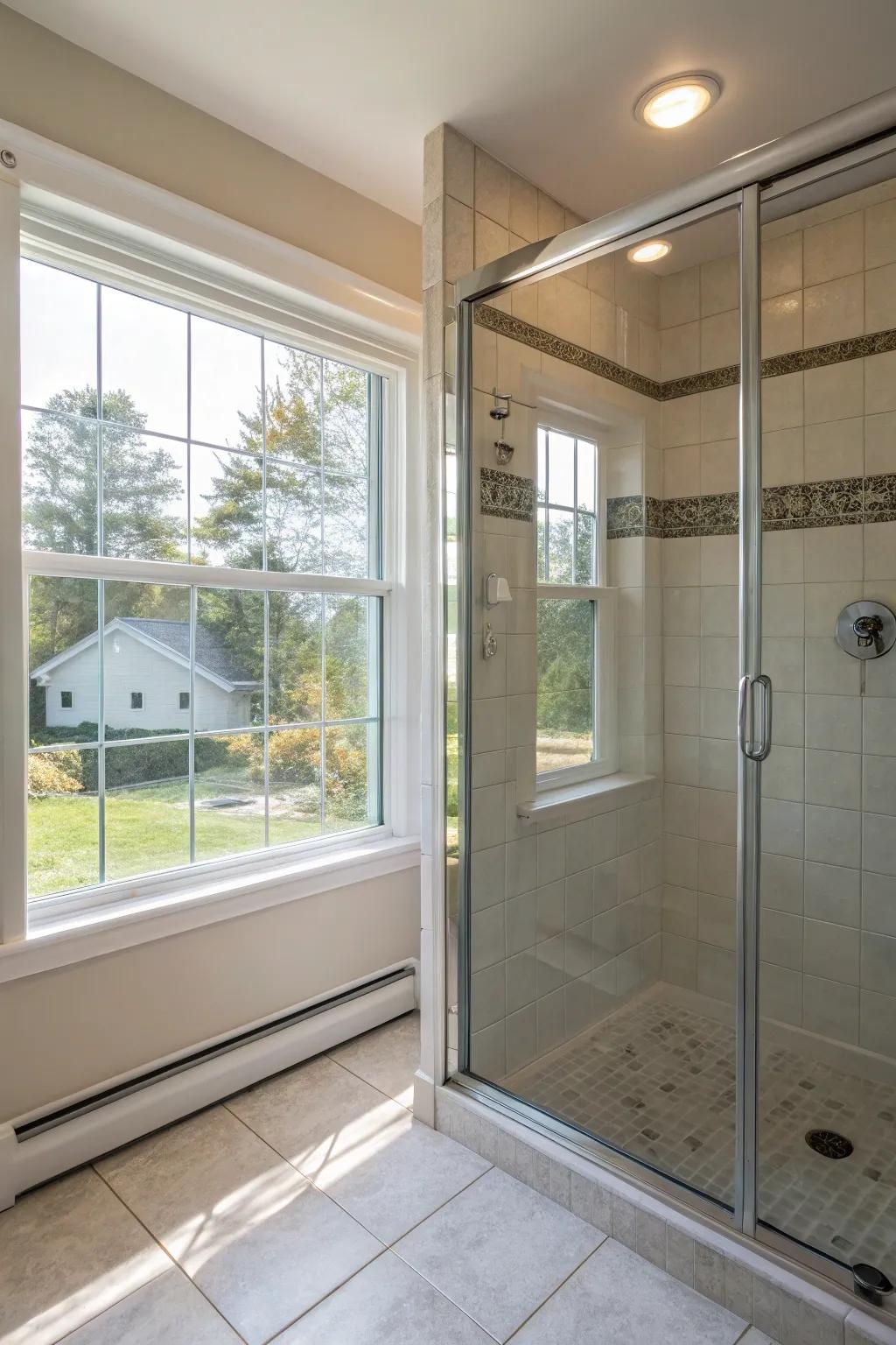 Sunlight changes the shower experience.
