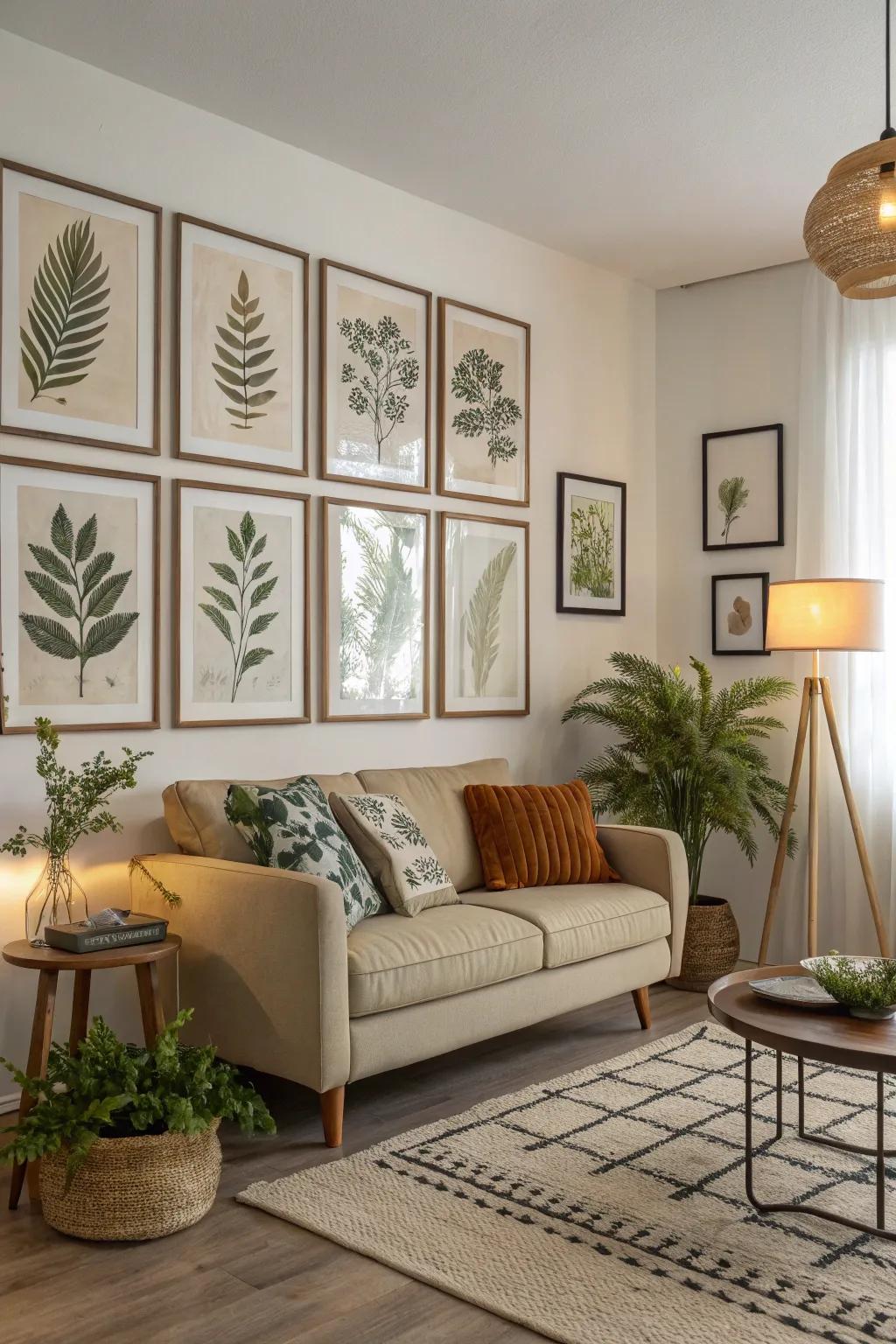 Framed plant art provides a perfect blend of elegance and organic beauty.