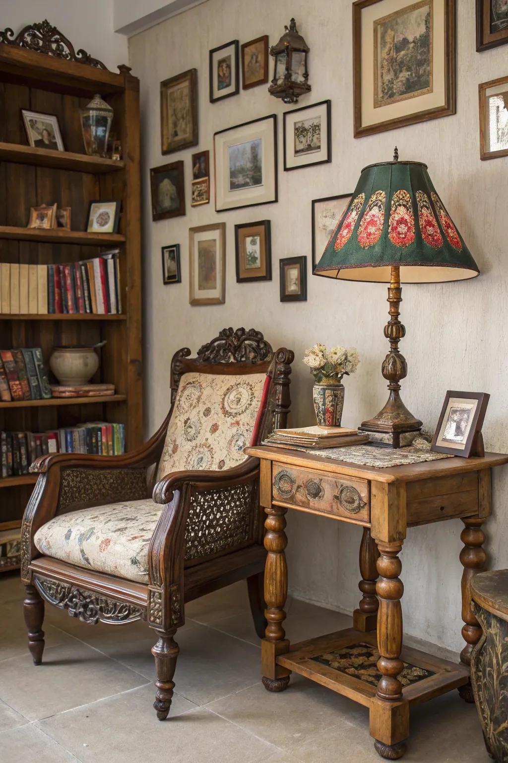 Diverse decor introduces character and charm.