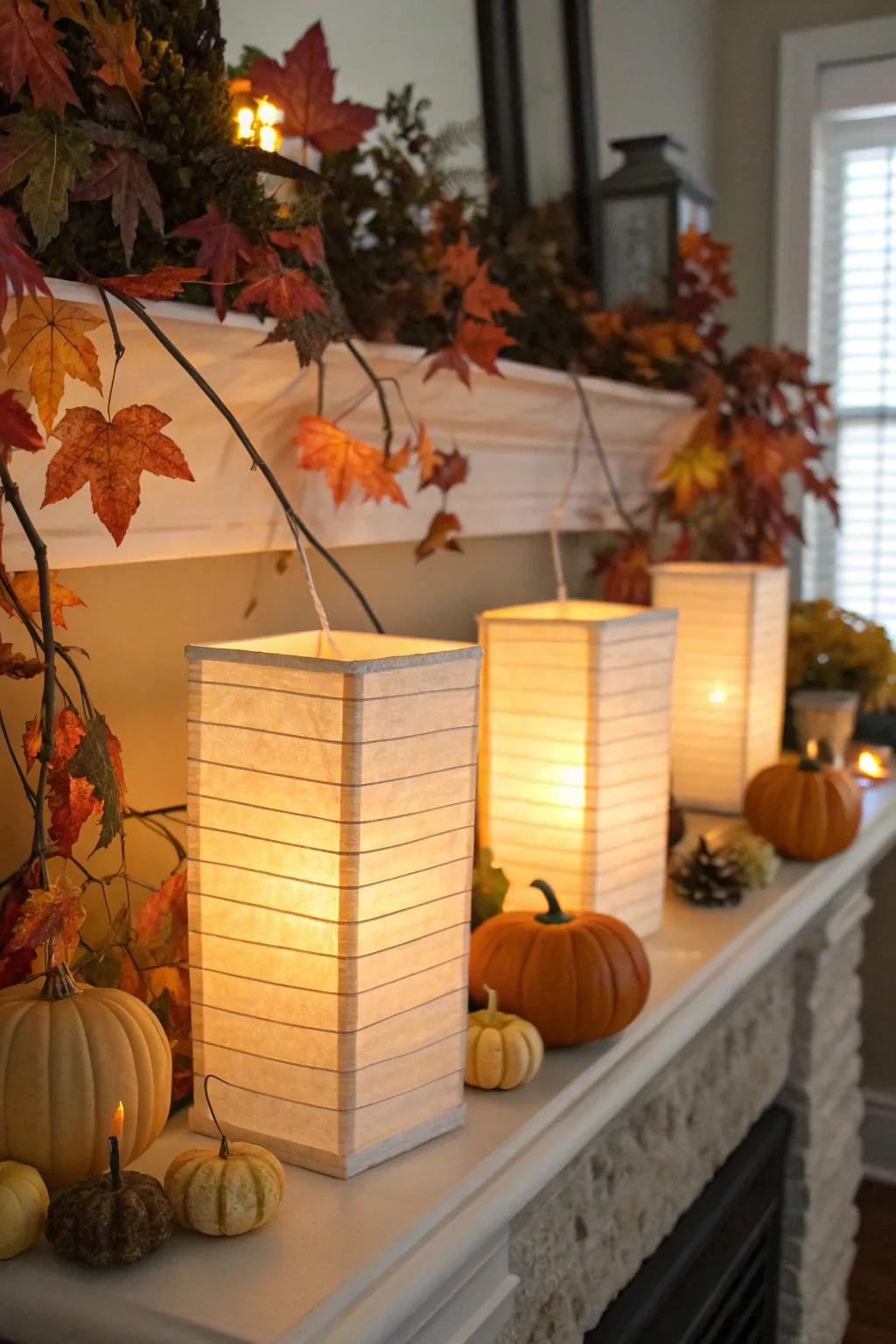 Spirit lanterns cast an inviting, eerie radiance