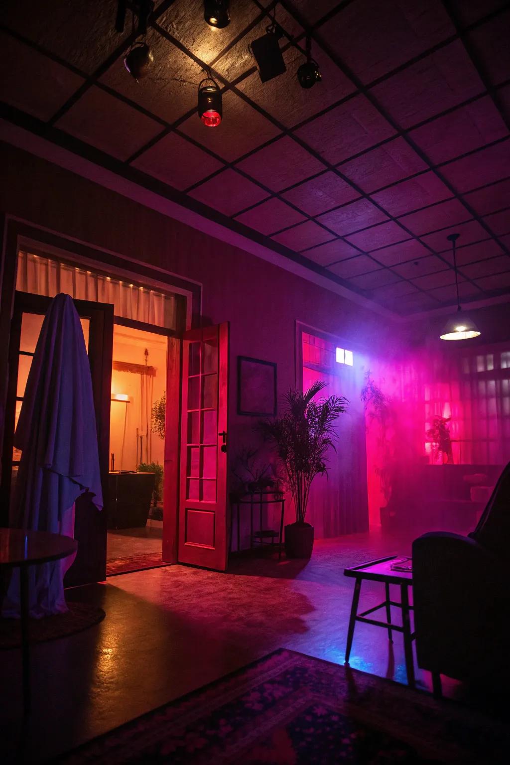 Completely change your party area with spooky lights.
