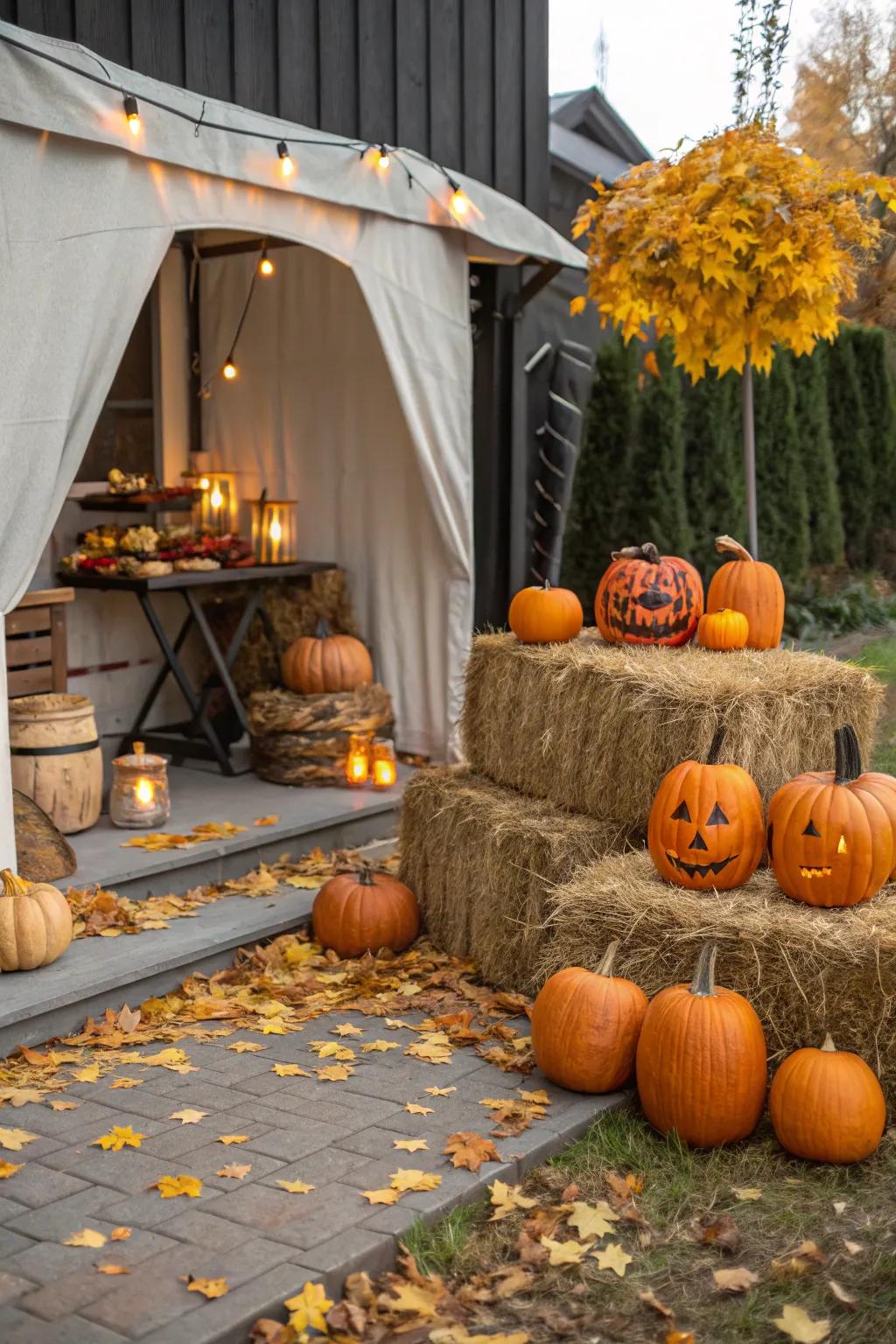 Delight in a vibrant gourd garden-themed event.