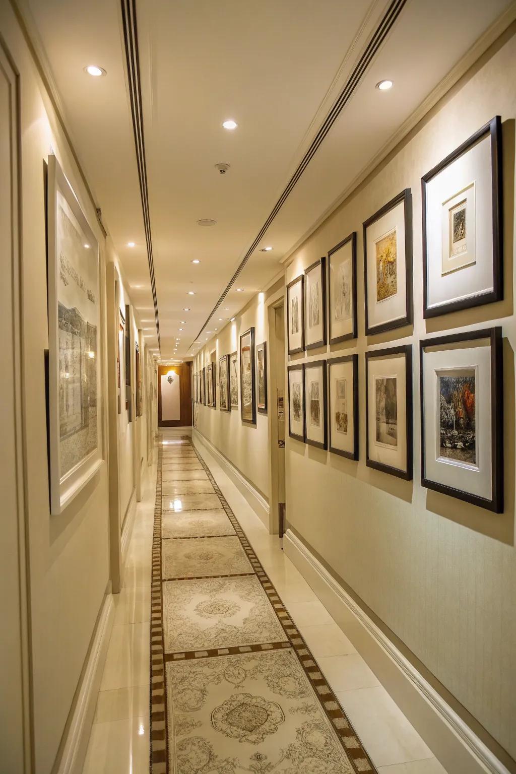 Art arranged symmetrically establishes harmony and balance.