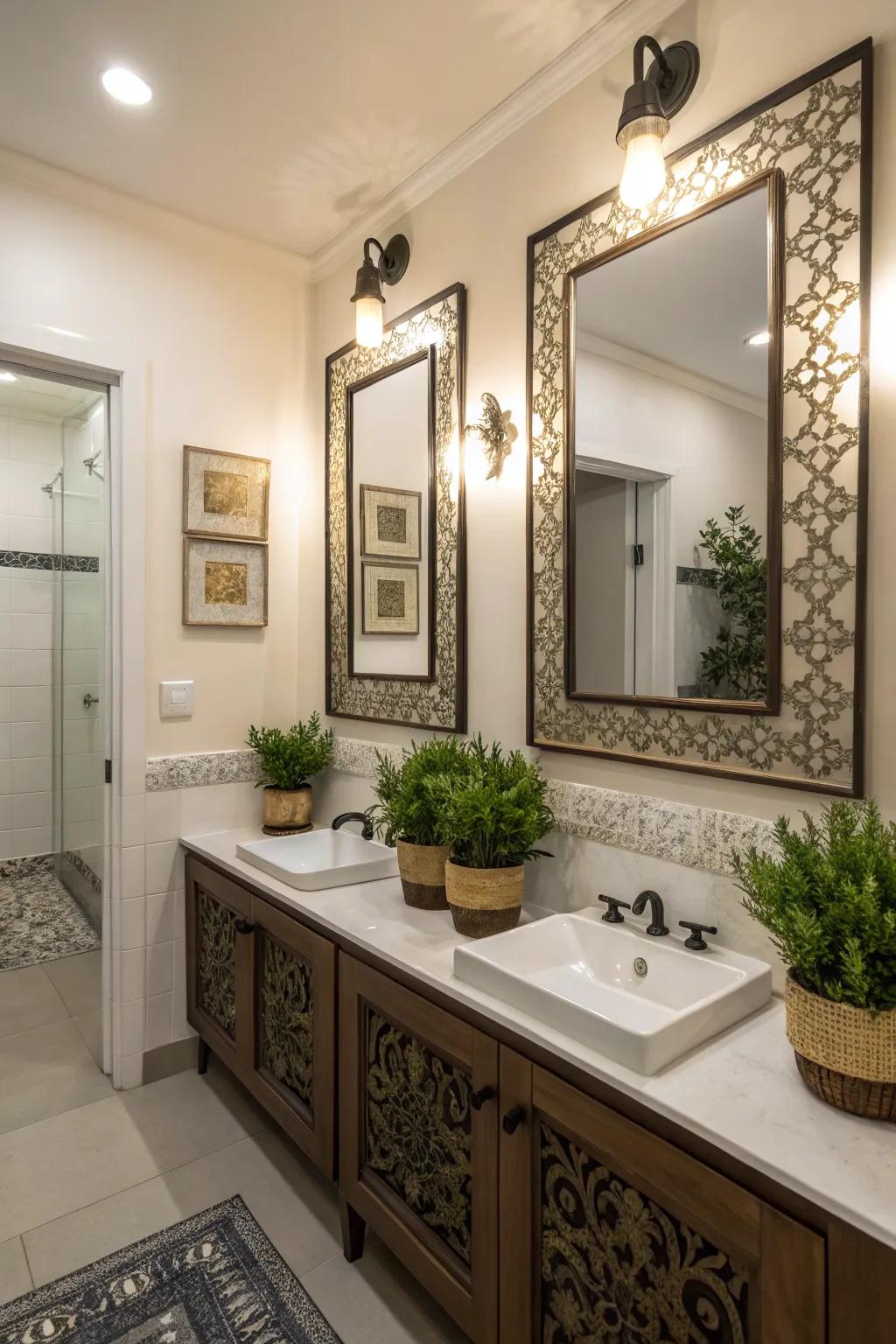 Decorative items introduce appeal and character.