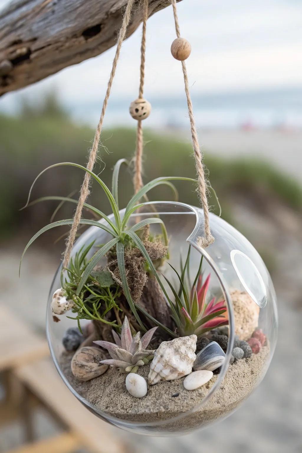 Weathered wood and breezy plants for a cute shoreline garden.