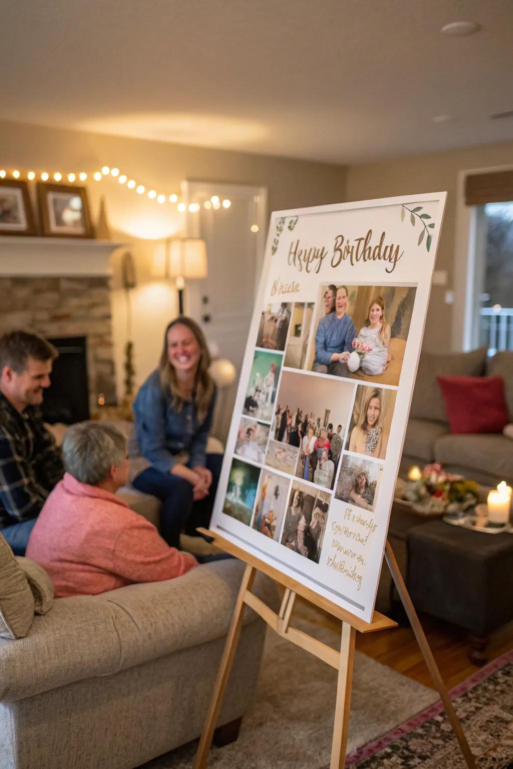 Picture compilations on birthday announcements commemorate beloved memories.