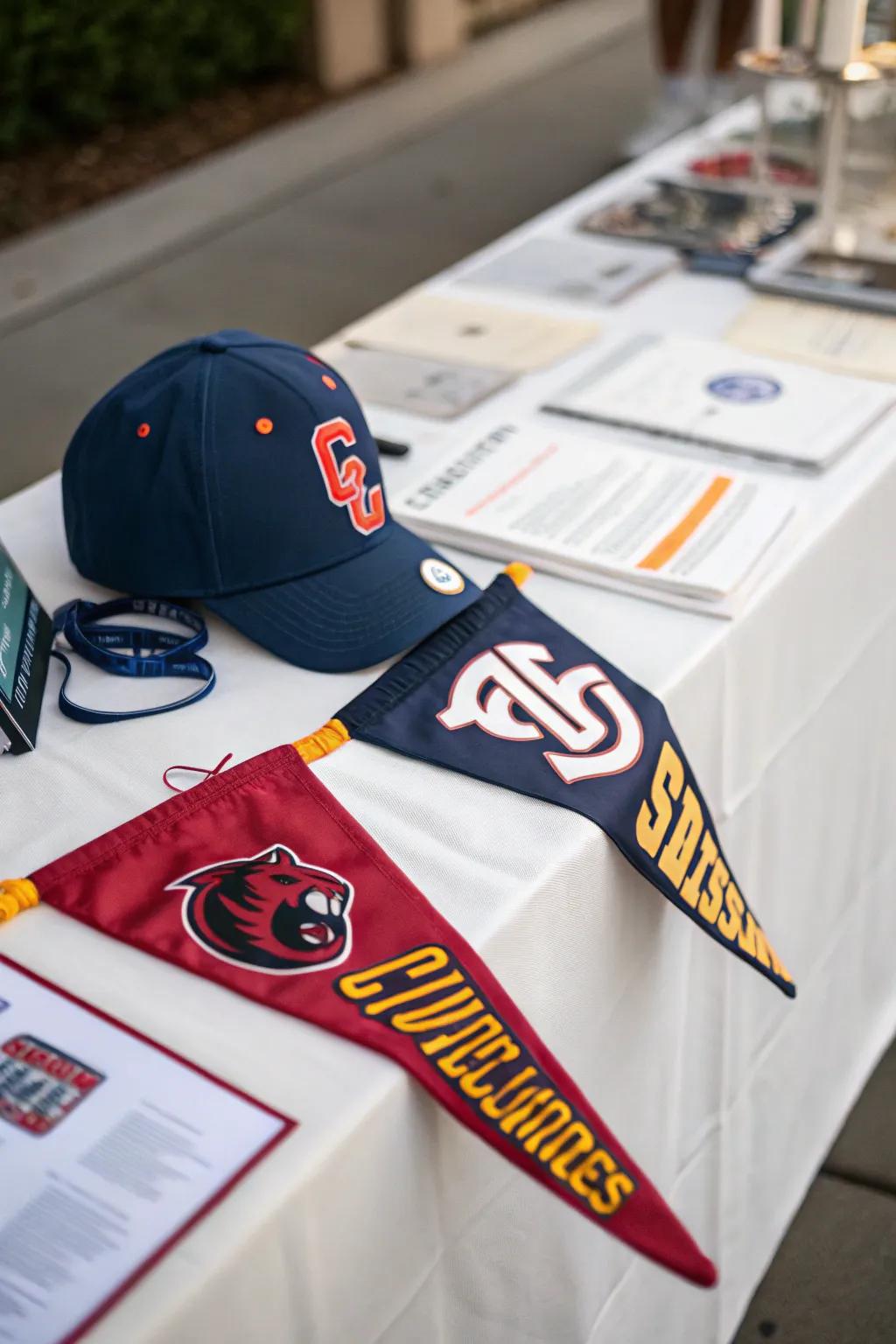 Team insignia enhances the sense of school pride.