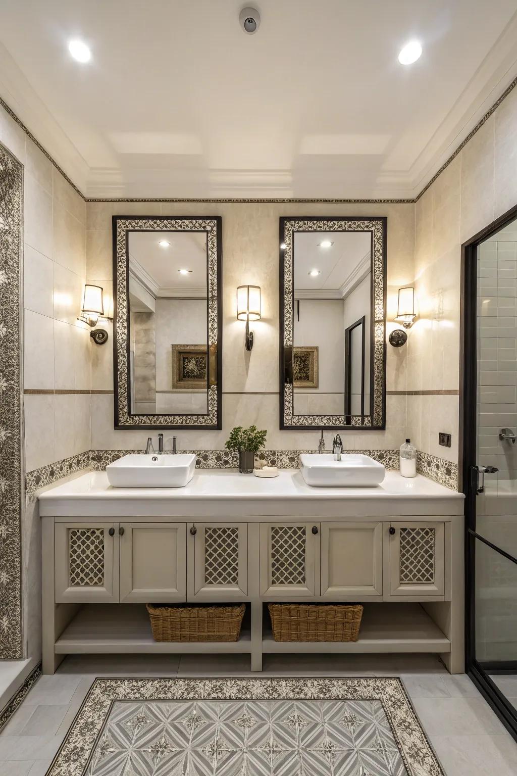 Symmetrical design for a balanced style.