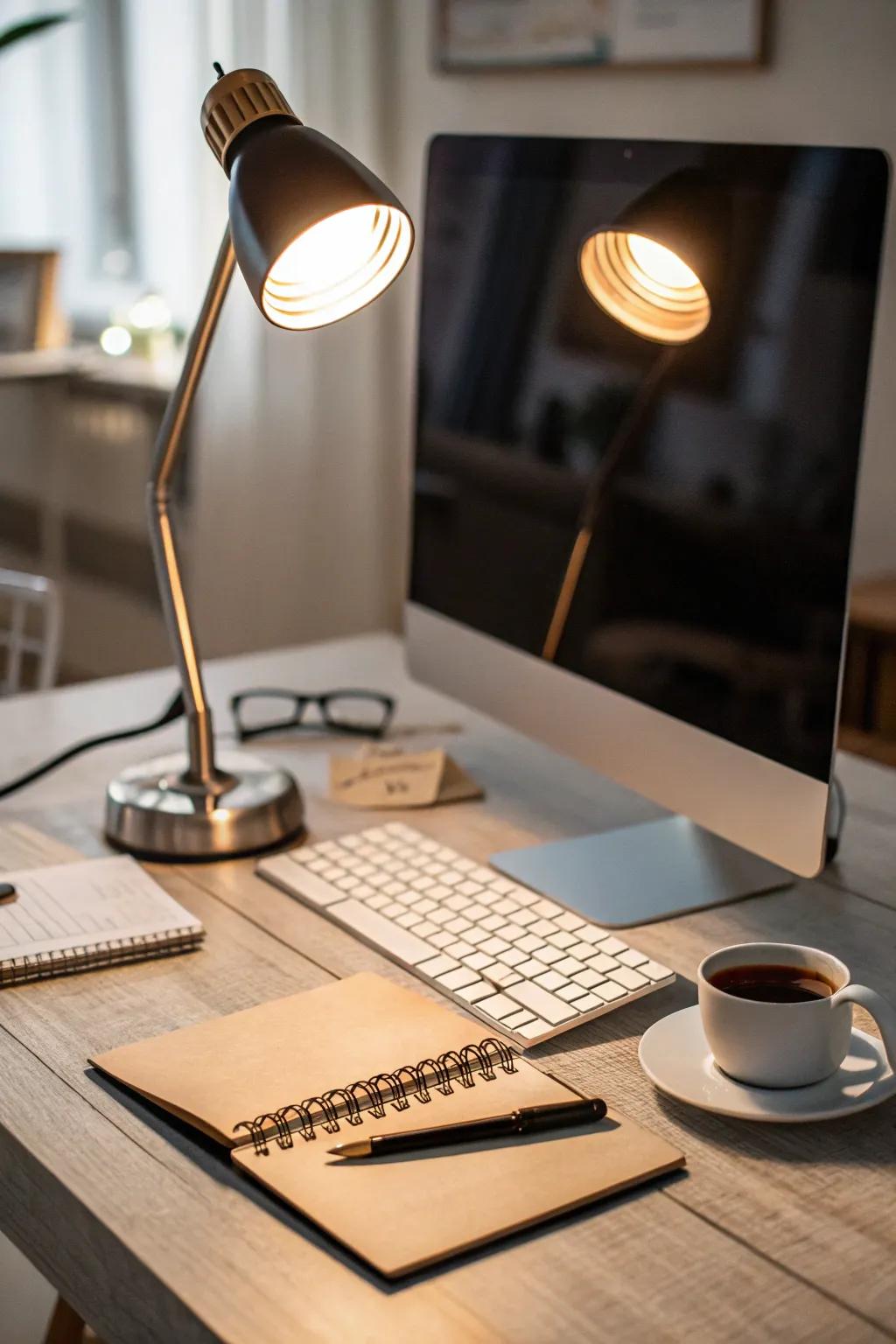 Direct light where it matters with a classic desk lamp.