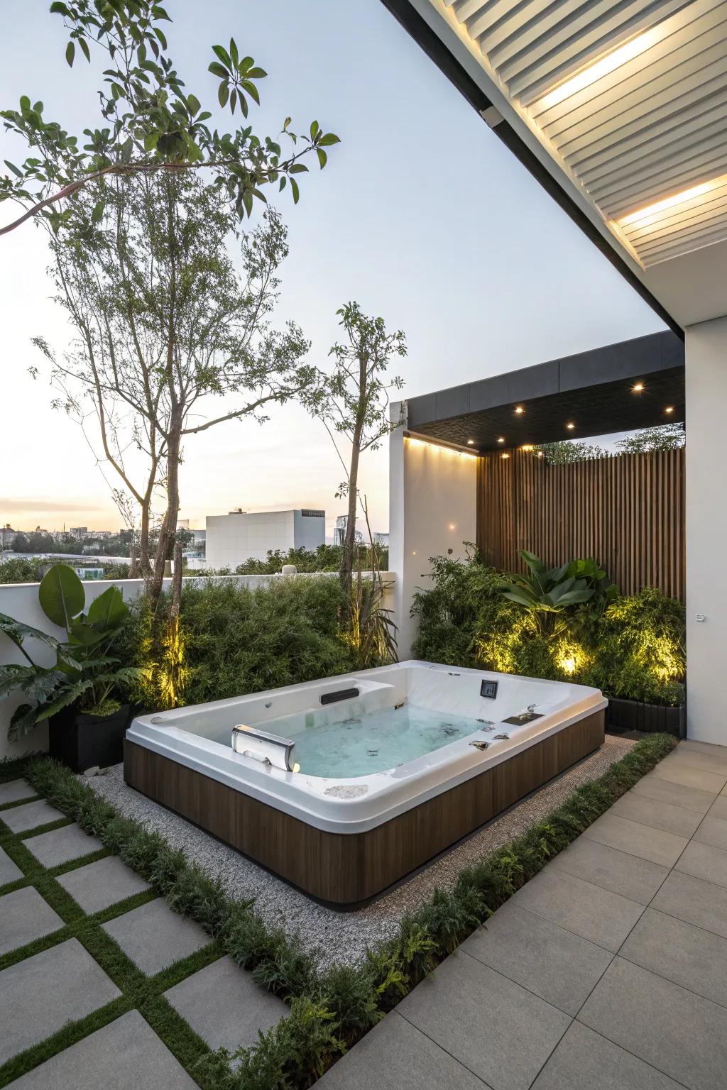 A modern spa with minimalist design for a chic impression.