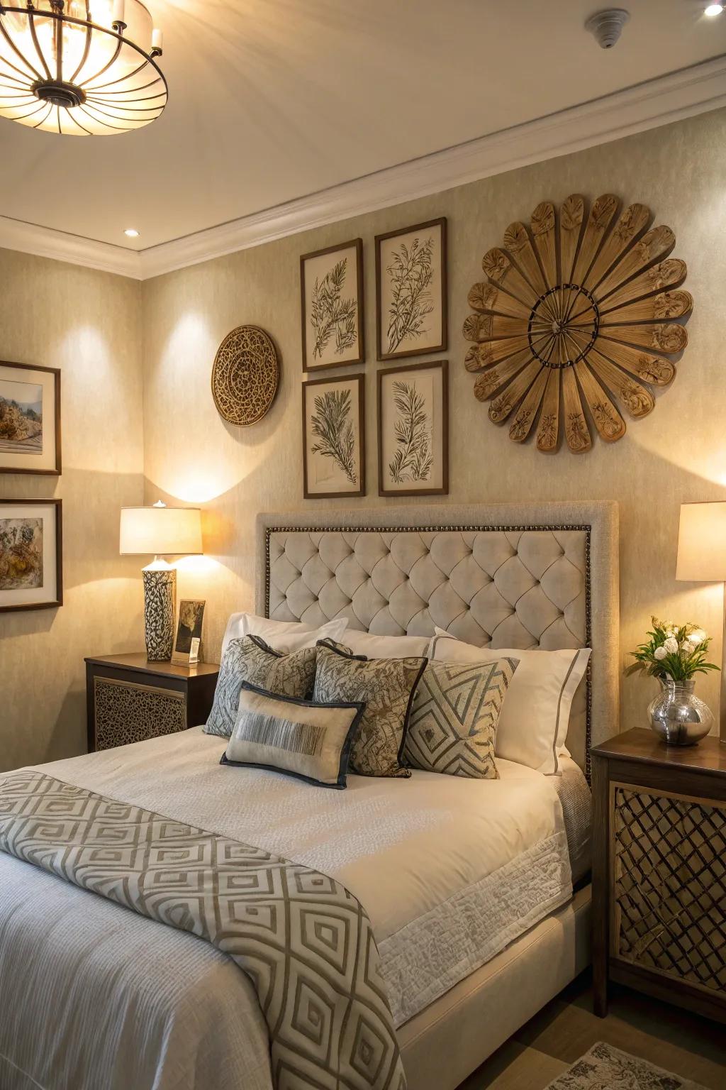 Art and decor give character to your bedroom.