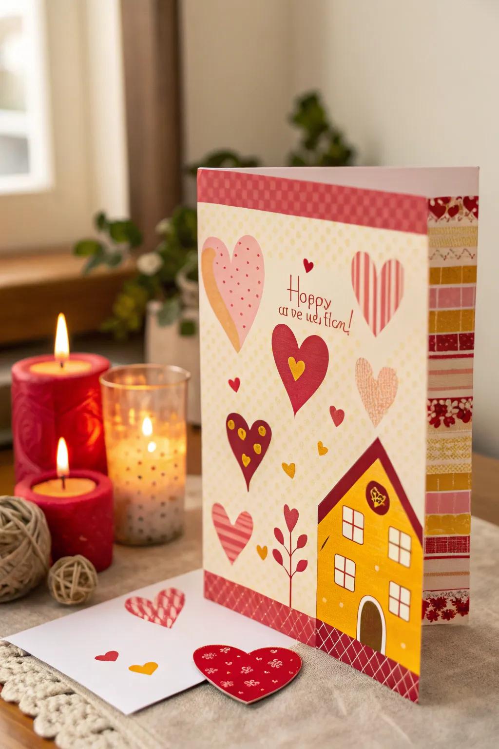 Heart symbols add warmth and affection