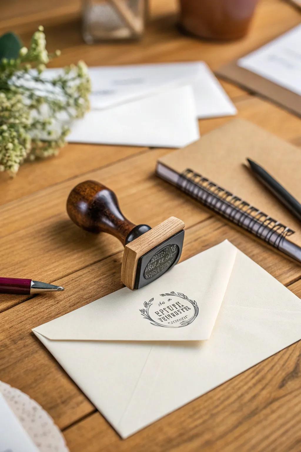 A personalized address marker, adding a bespoke touch to home correspondence.