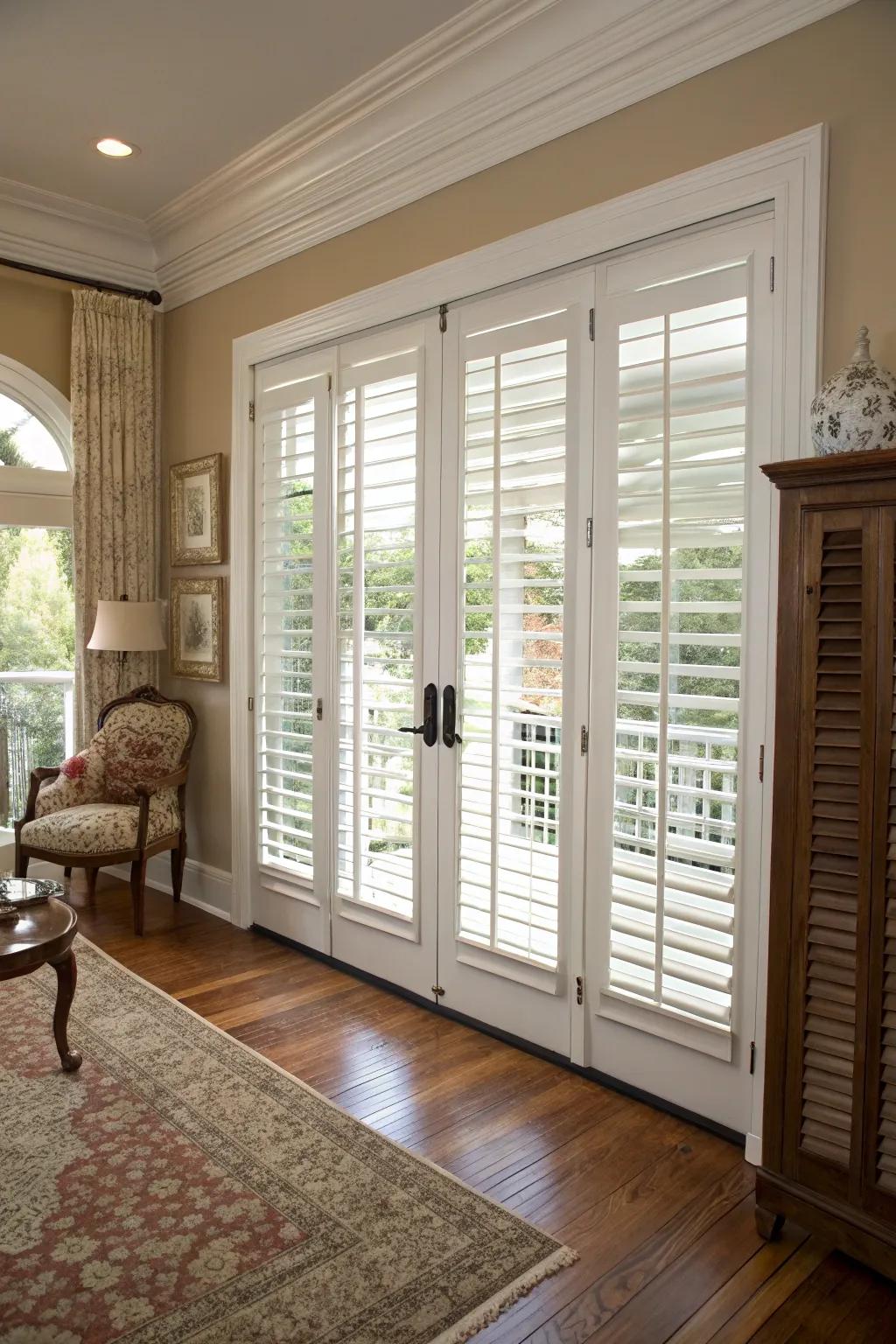 Shutters blend robustness with classic appeal.