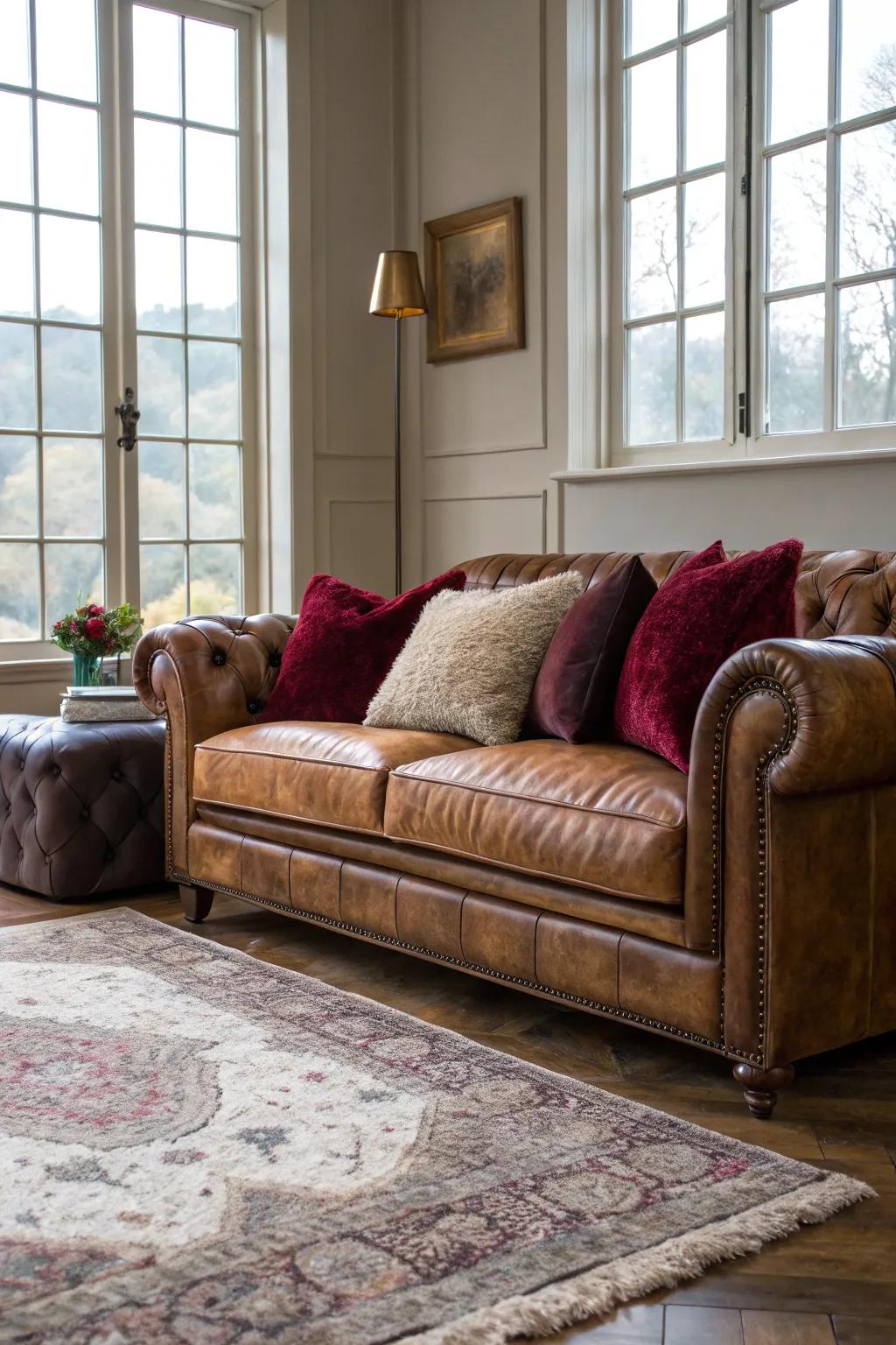 A living room that impresses with its luxurious combination of textures.