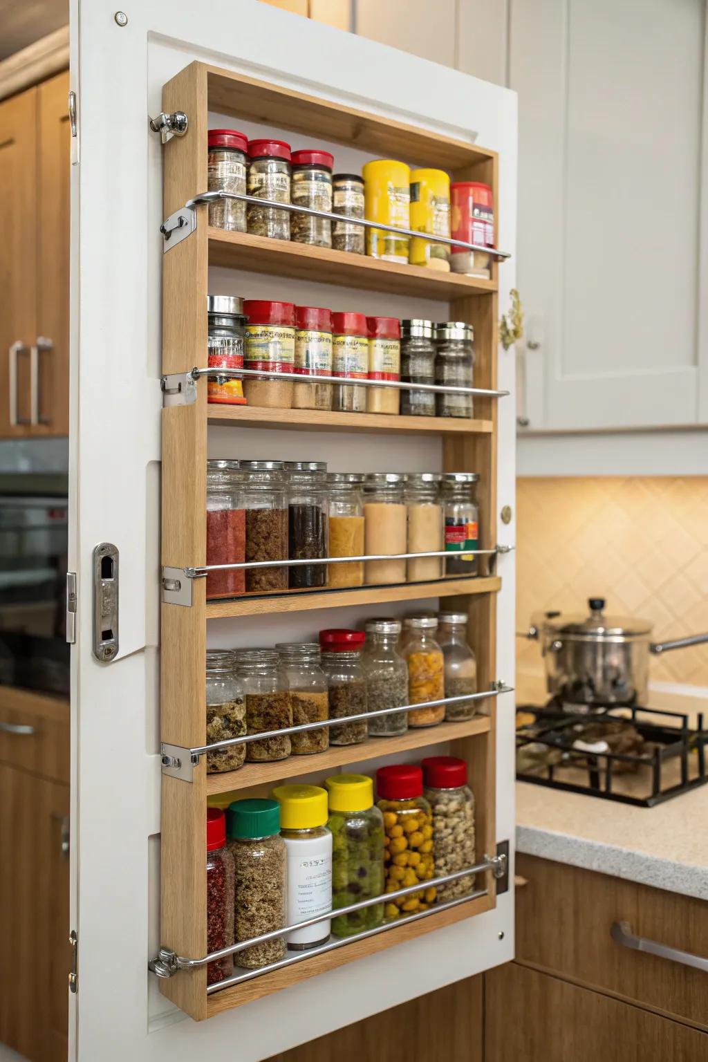 Entryway racks maximize space efficiency in your kitchen.