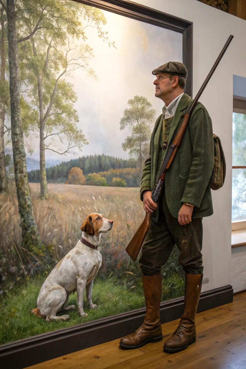 Honoring the longstanding friendship between a hunter and their dog.