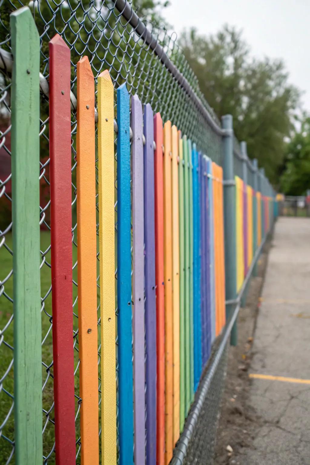 Privacy strips are a straightforward and vibrant solution.