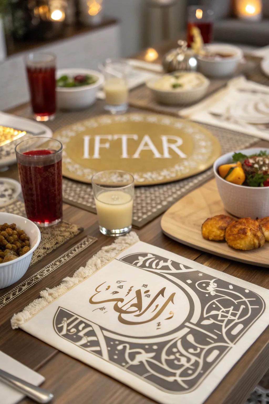 Islamic calligraphy provides an artistic accent