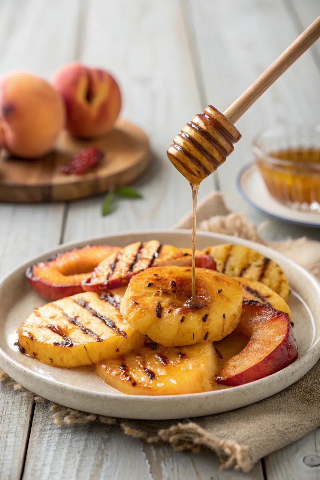 Grilled fruits add a wonderfully sweet and smoky finish to your indoor BBQ.