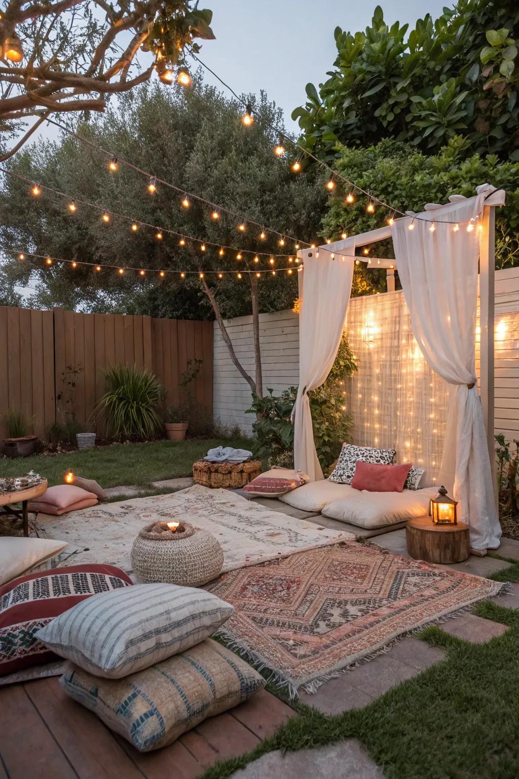 Unwind stylishly with a Bohemian Backyard Social.